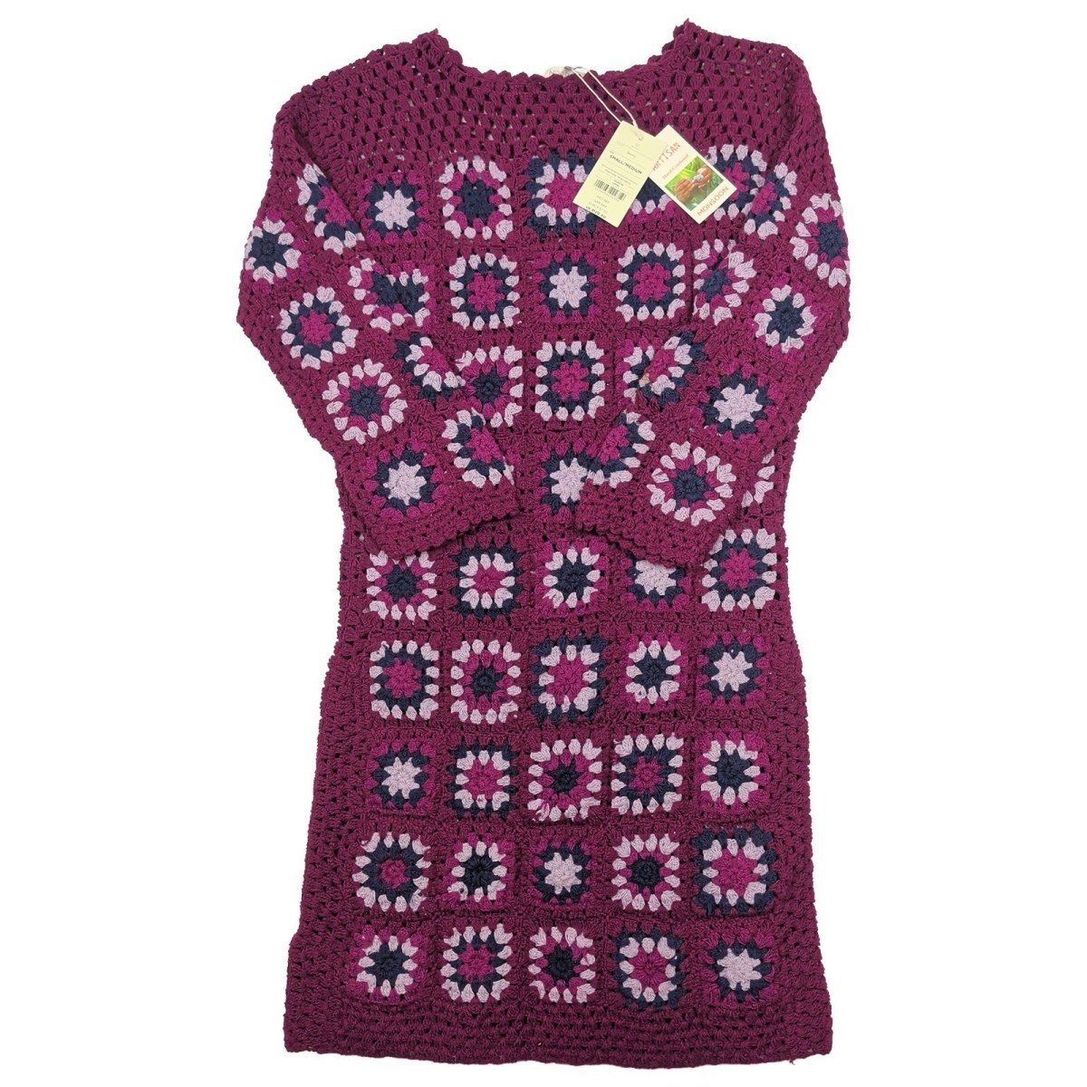 Monsoon Artisan Crochet Dress S/M Berry Cotton BNWT £120 RRP by Monsoon – | RewearableUK