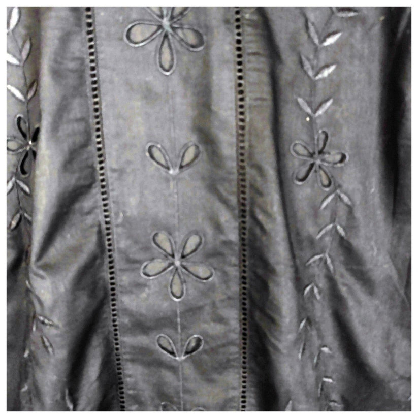 Monsoon Black Embroidered Tunic Dress UK 16 Cotton Boho Lace Trim – product photo 4 | RewearableUK