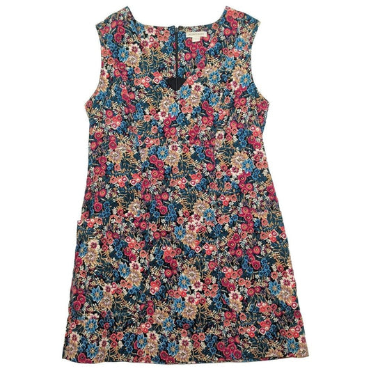 Monsoon Floral Corduroy Shift Dress UK 14 Multicolour Sleeveless – Dresses product photo 2 | RewearableUK
