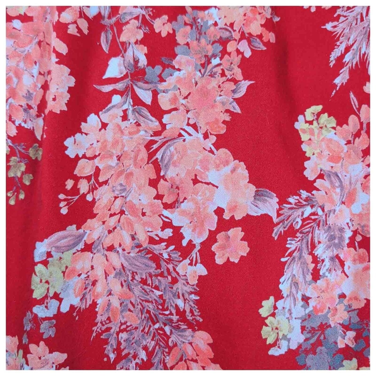 Monsoon Red Floral Midi Dress UK 8 Sweetheart Neck – product photo 3 | RewearableUK
