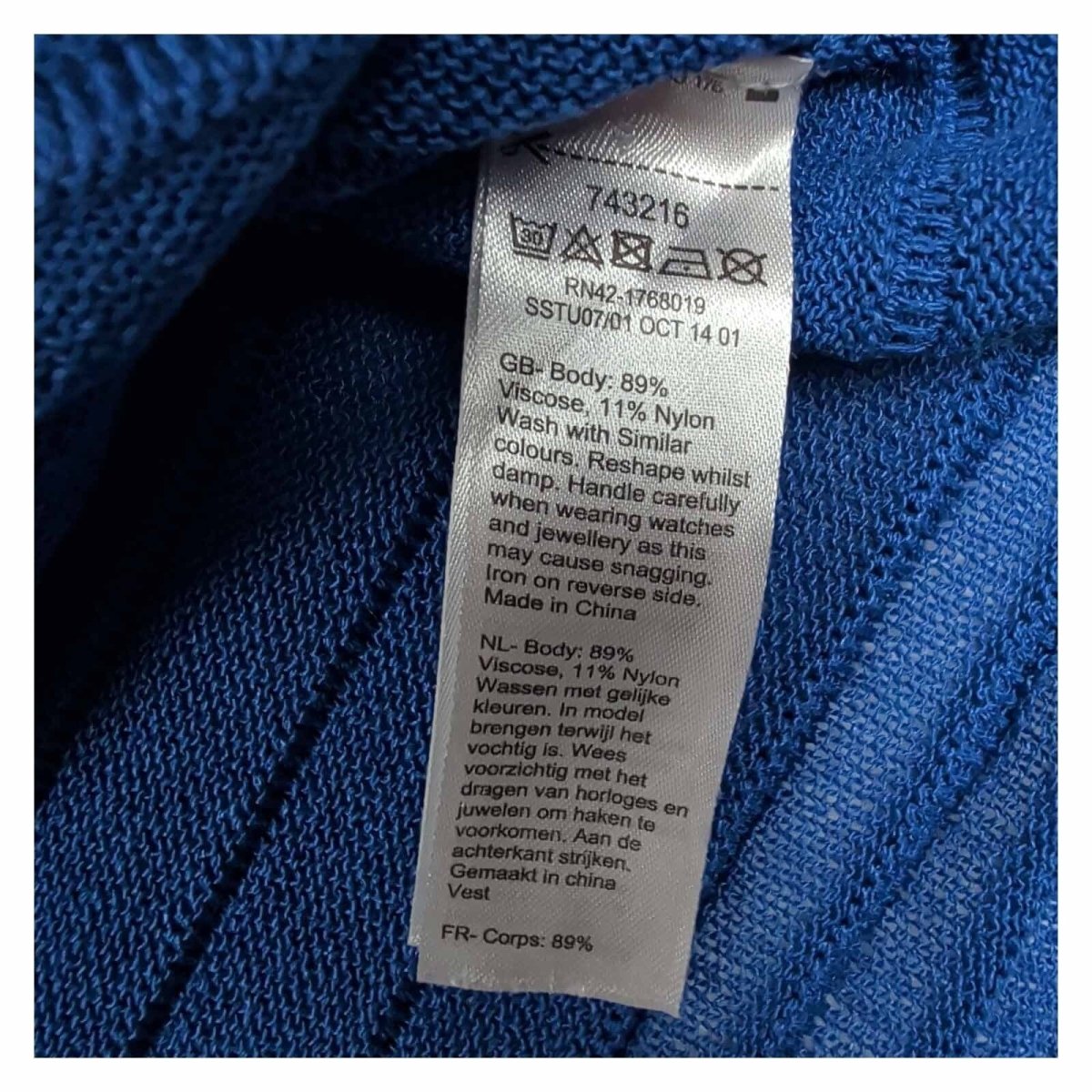 Monsoon Sleeveless Knit Top UK 12 Cobalt Blue – product photo 4 | RewearableUK