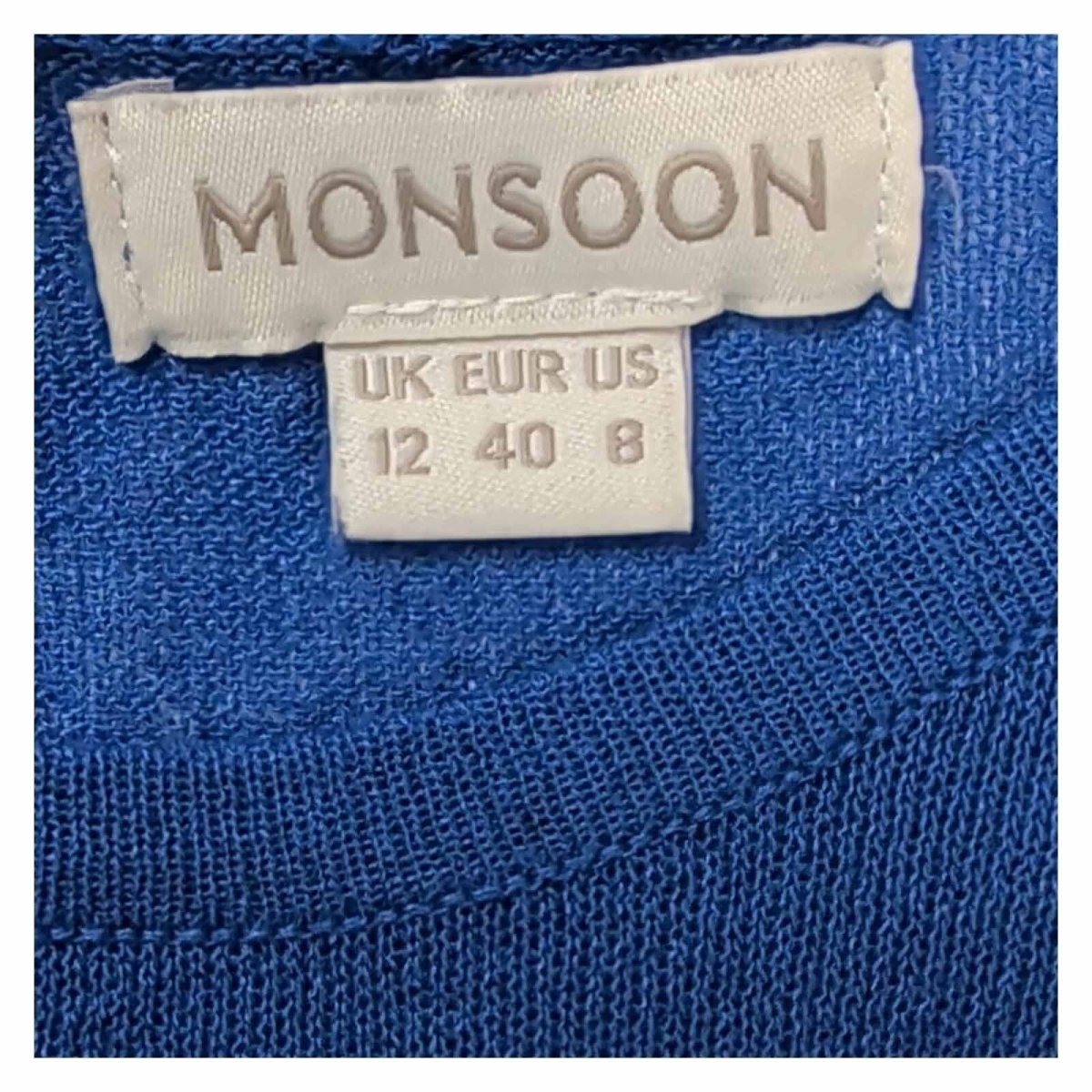 Monsoon Sleeveless Knit Top UK 12 Cobalt Blue – product photo 6 | RewearableUK