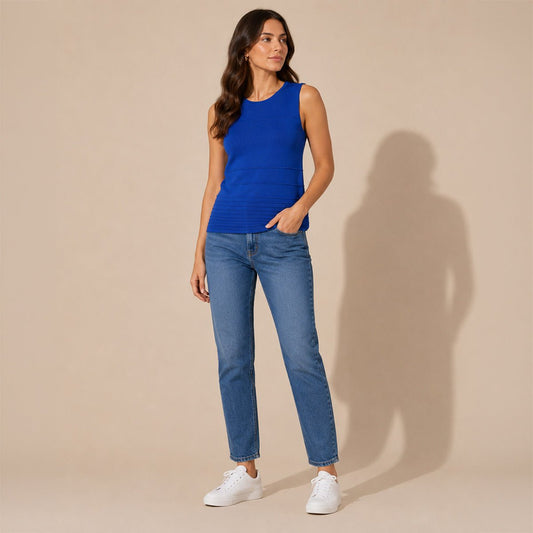 Monsoon Sleeveless Knit Top UK 12 Cobalt Blue – Top product photo 1 | RewearableUK