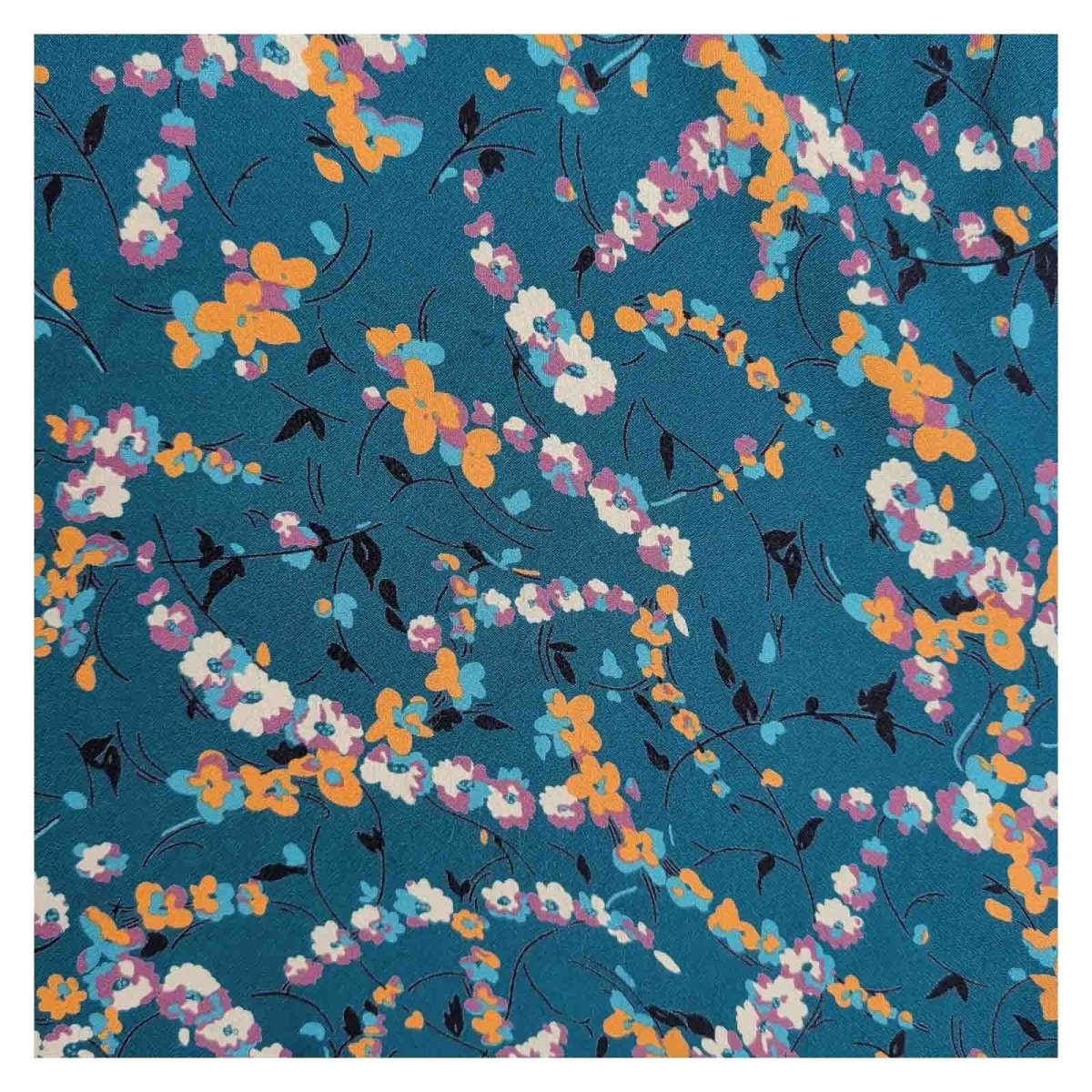 Monsoon Teal Floral Blouse UK 10 Viscose Short Sleeve Lined Summer Top – product photo 2 | RewearableUK