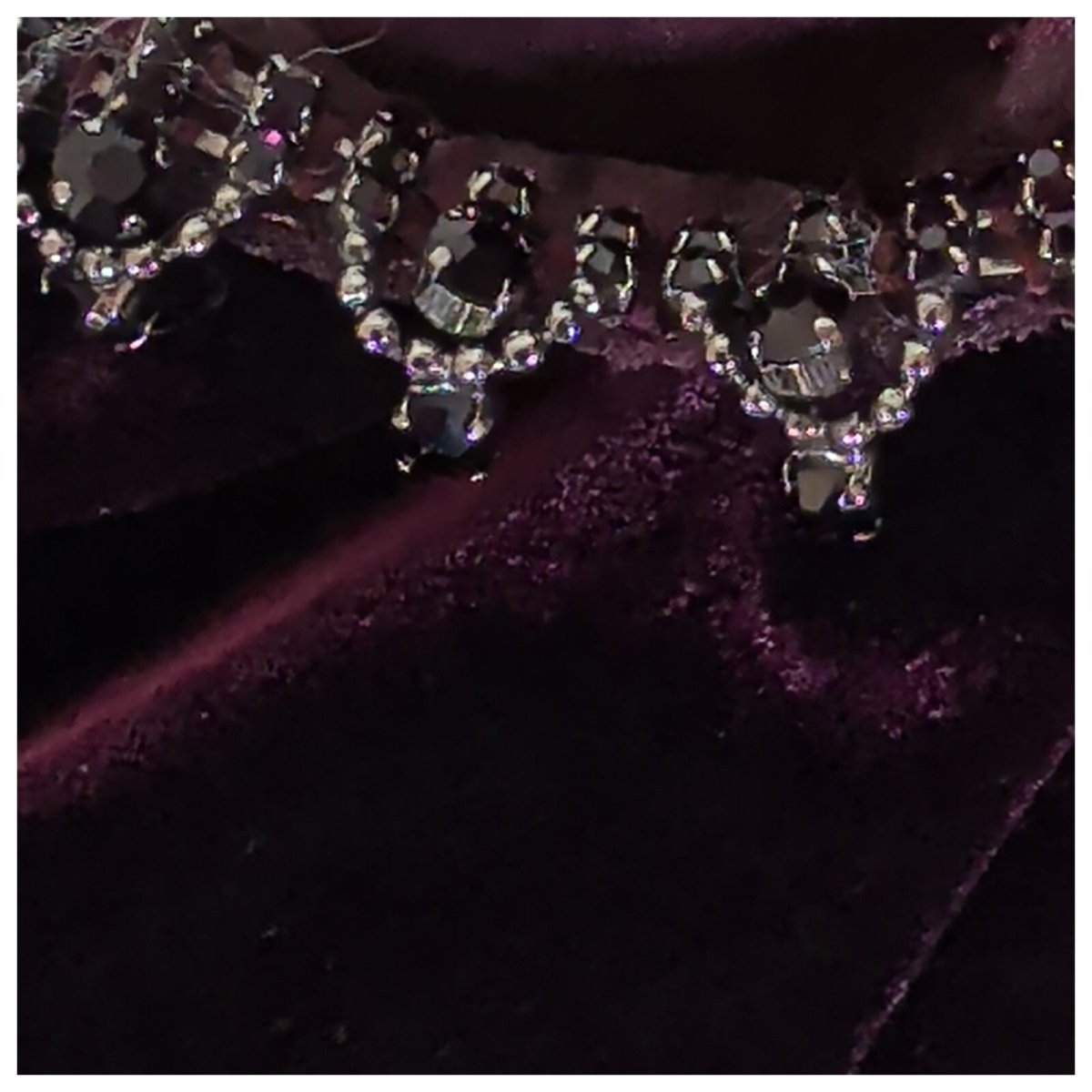 Monsoon Velvet Lace Beaded Midi Dress UK 14 Burgundy Occasion by Monsoon – | RewearableUK