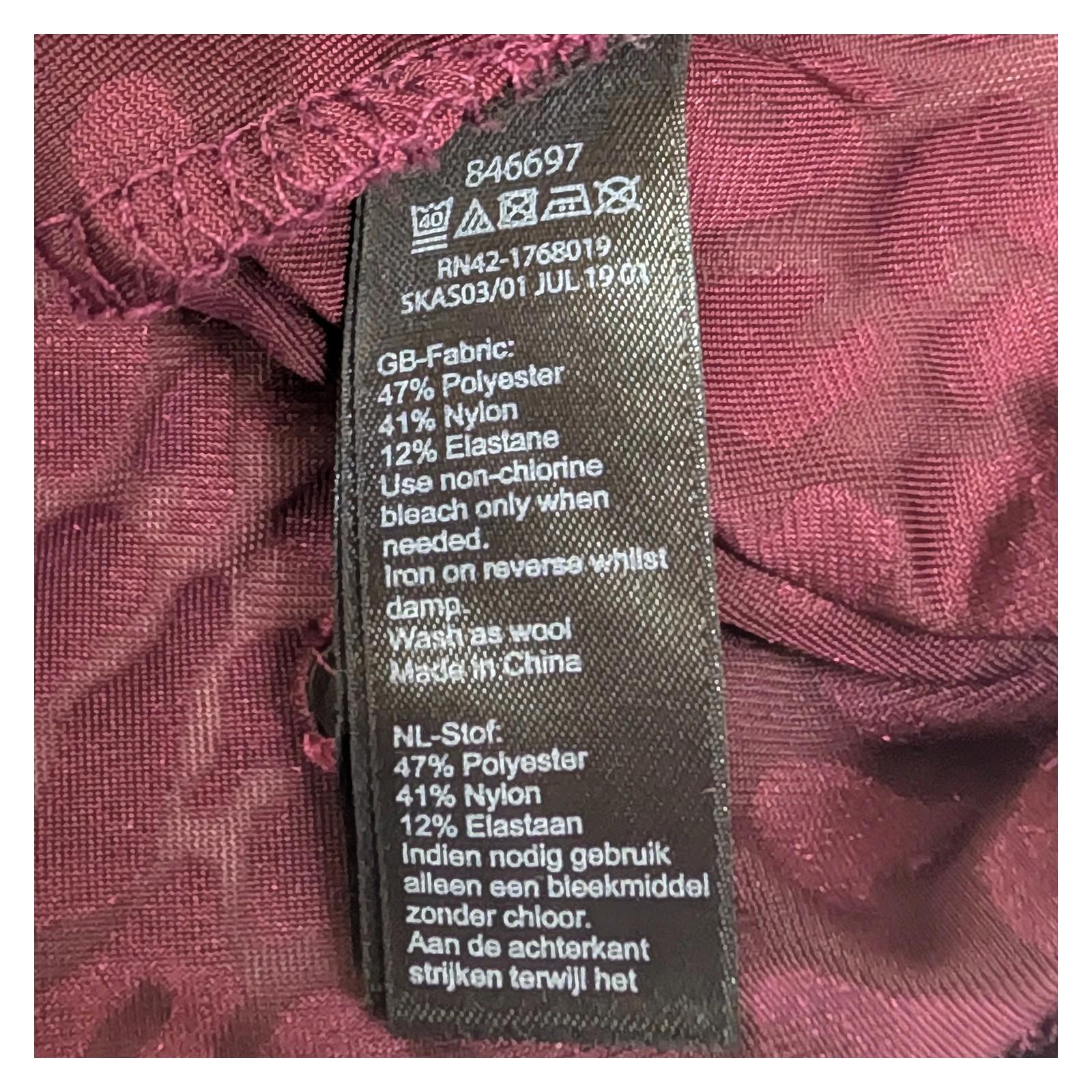 Monsoon Velvet Top Size S Berry Burgundy Leopard Print Wrap V - Neck Party Blouse by Monsoon – | RewearableUK