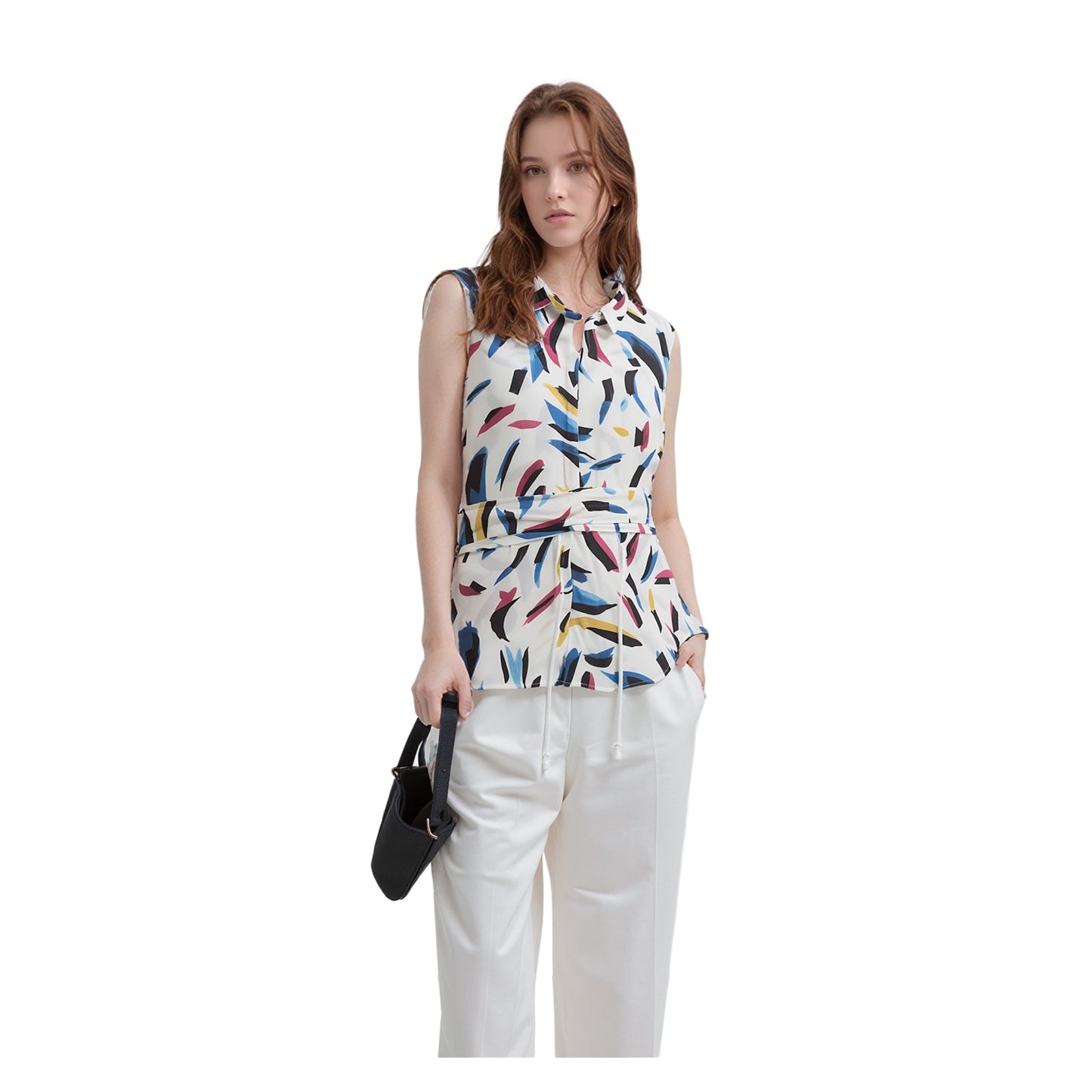 Monsoon Viscose Sleeveless Blouse Abstract Print | Women's UK 20 by Monsoon – | RewearableUK