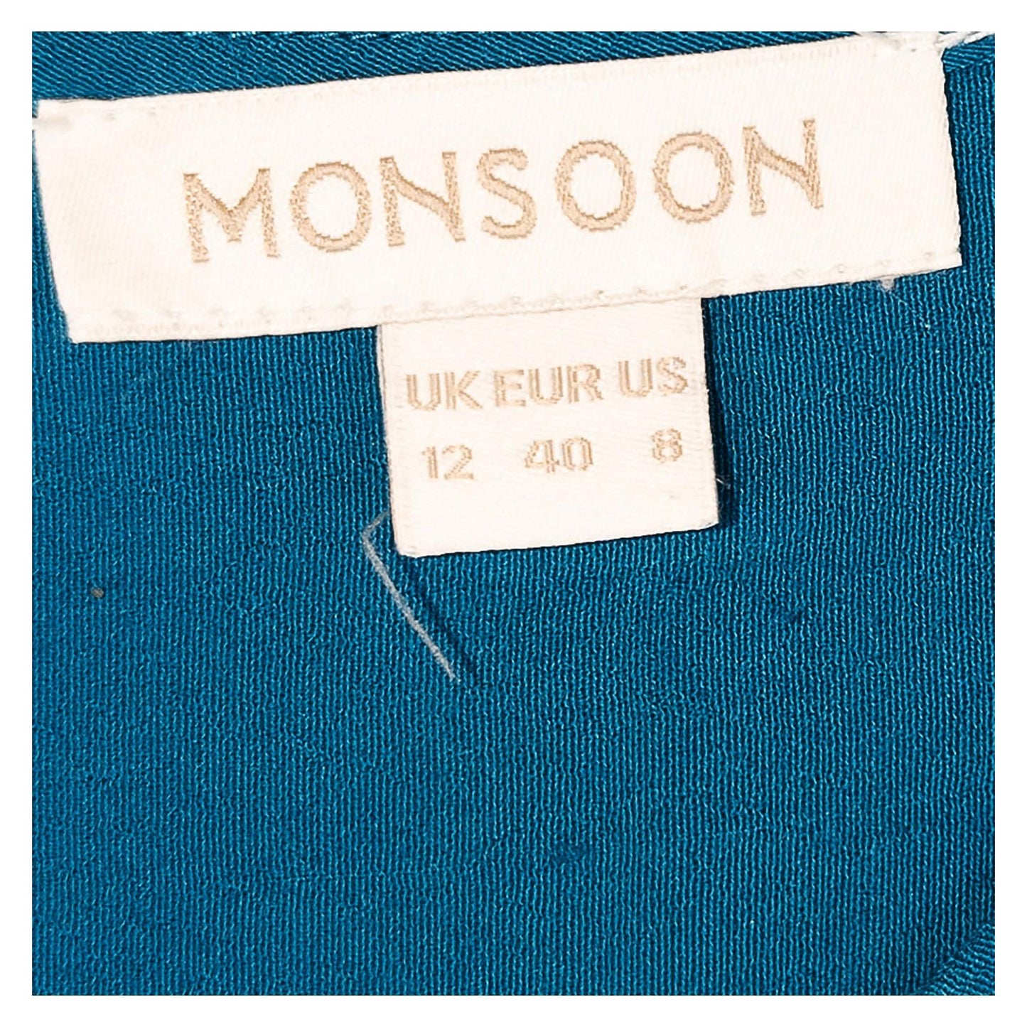 Monsoon Woman Teal Blouse Size UK 12 Viscose V - Neck Long Sleeve Button Casual by Monsoon – | RewearableUK