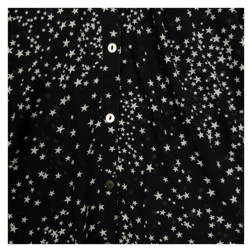 Monsoon Women's Blouse UK 12 Black White Star Print Viscose Long Sleeve – product photo 4 | RewearableUK