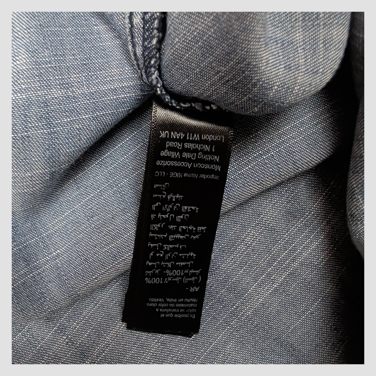 Monsoon Womens Blue Chambray Embroidered Boho Shift Dress Size M by Monsoon – blouse | RewearableUK