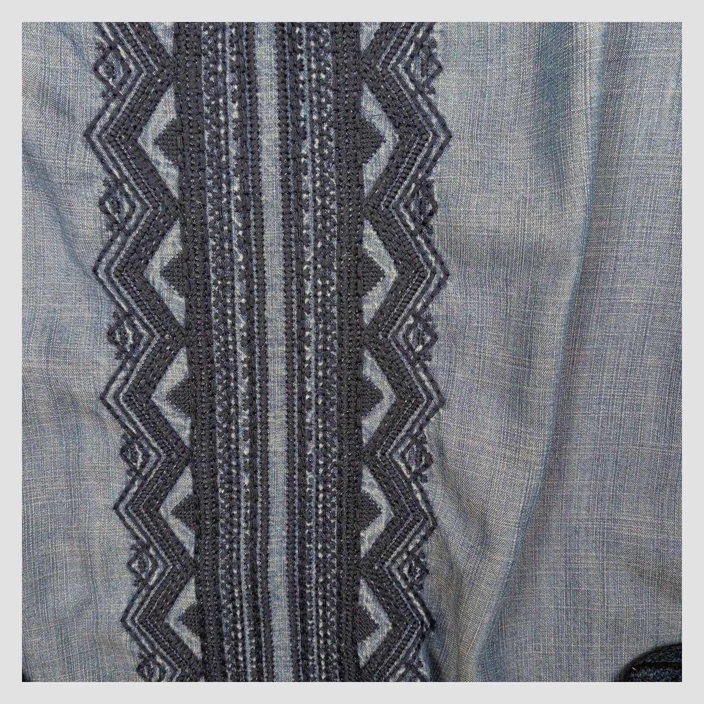 Monsoon Womens Blue Chambray Embroidered Boho Shift Dress Size M by Monsoon – blouse | RewearableUK