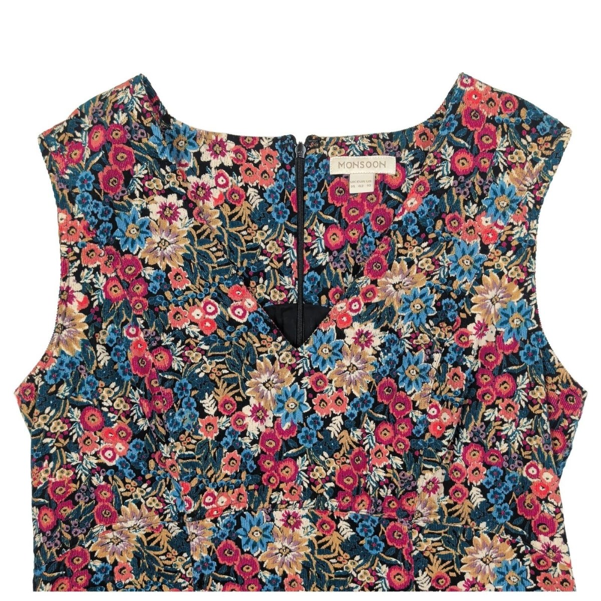 monsoon womens multicolour floral corduroy sleeveless shift dress size uk 14 by Monsoon – | RewearableUK