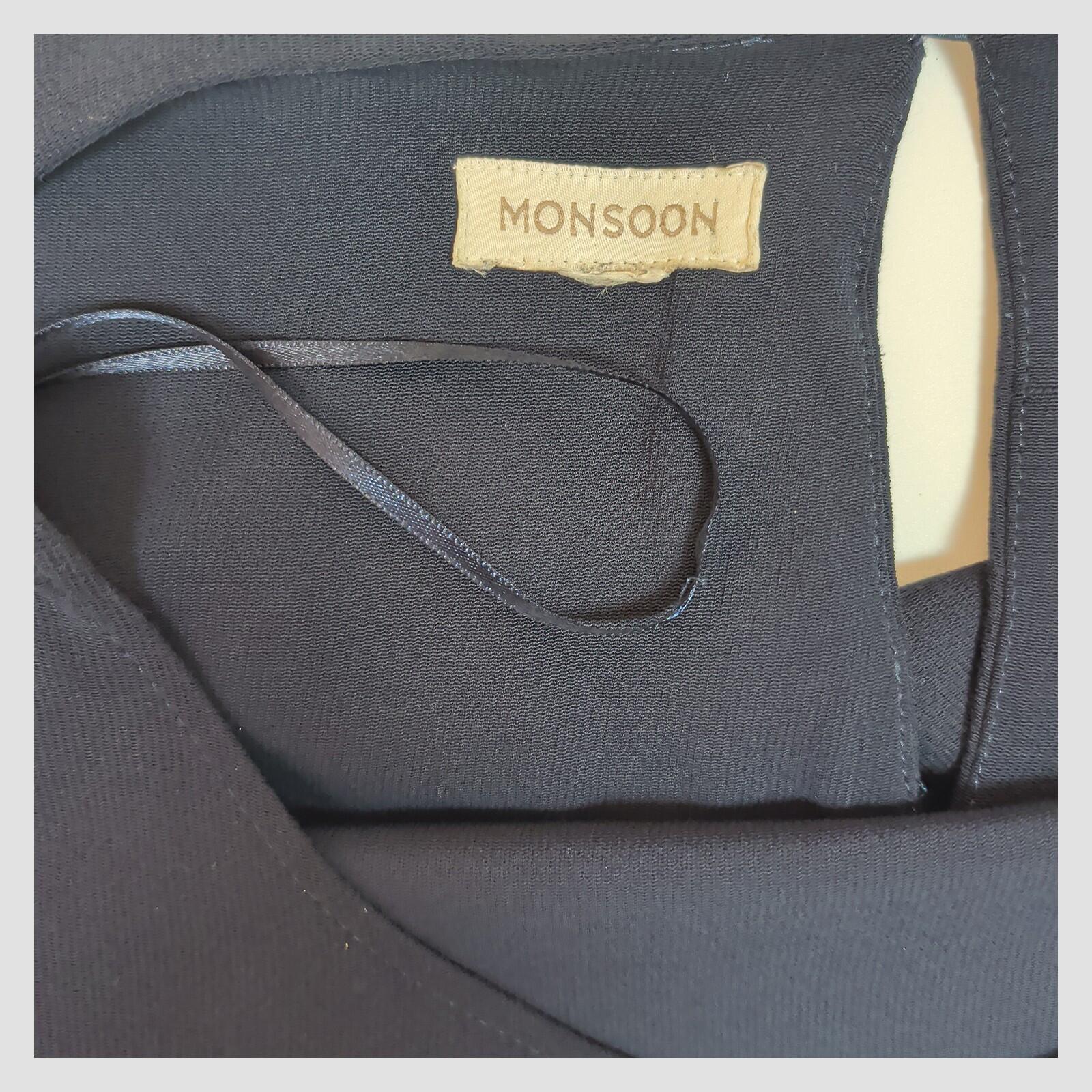 Monsoon Womens Navy Oversized Blouse Batwing Sleeve Viscose Loose Fit by Monsoon – blouse | RewearableUK