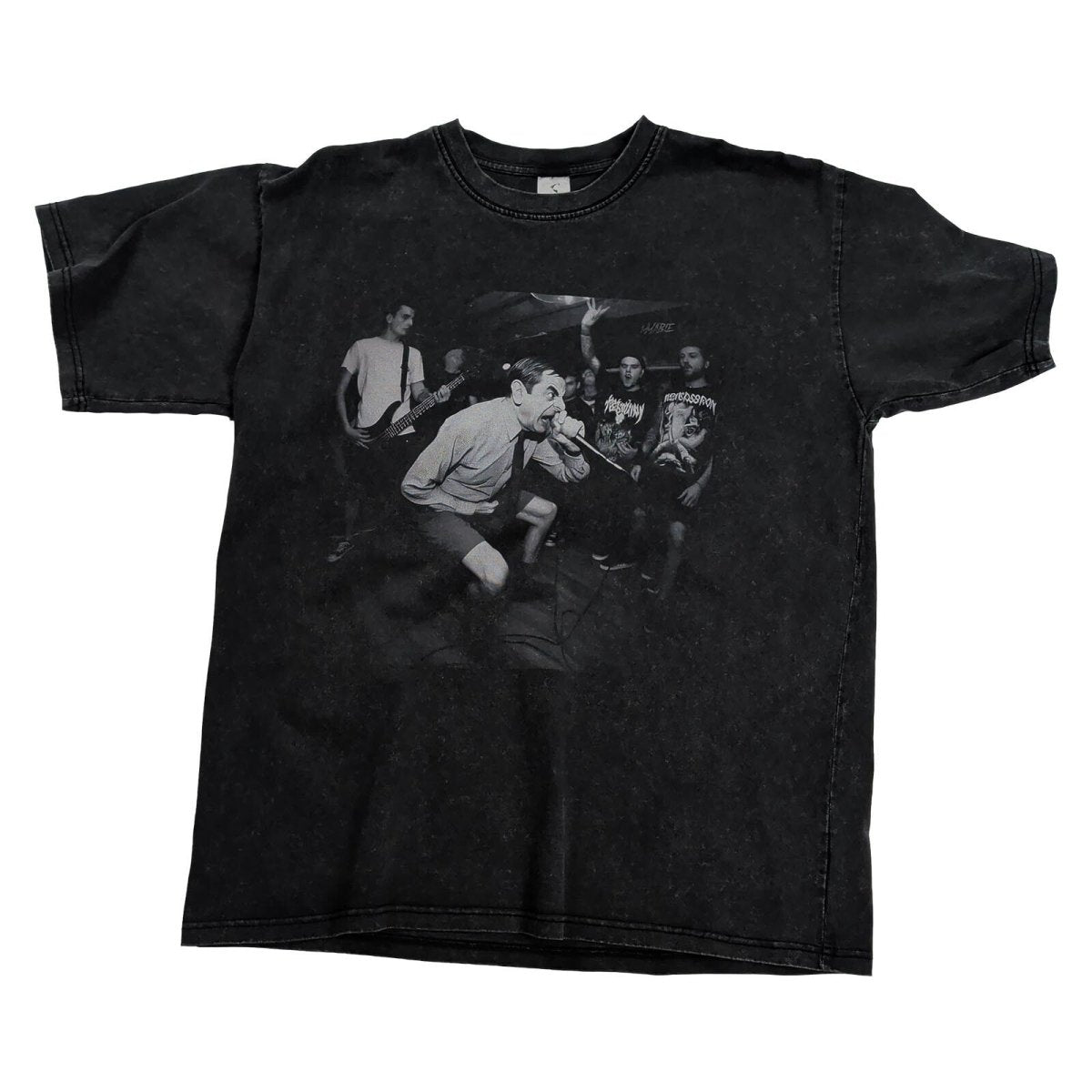 Mr Bean Hardcore Punk Parody T-Shirt M Black Acid Wash Heavyweight Graphic Tee – product photo 1 | RewearableUK