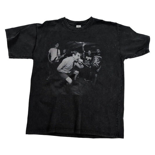 Mr Bean Hardcore Punk Parody T-Shirt M Black Acid Wash Heavyweight Graphic Tee – product photo 1 | RewearableUK