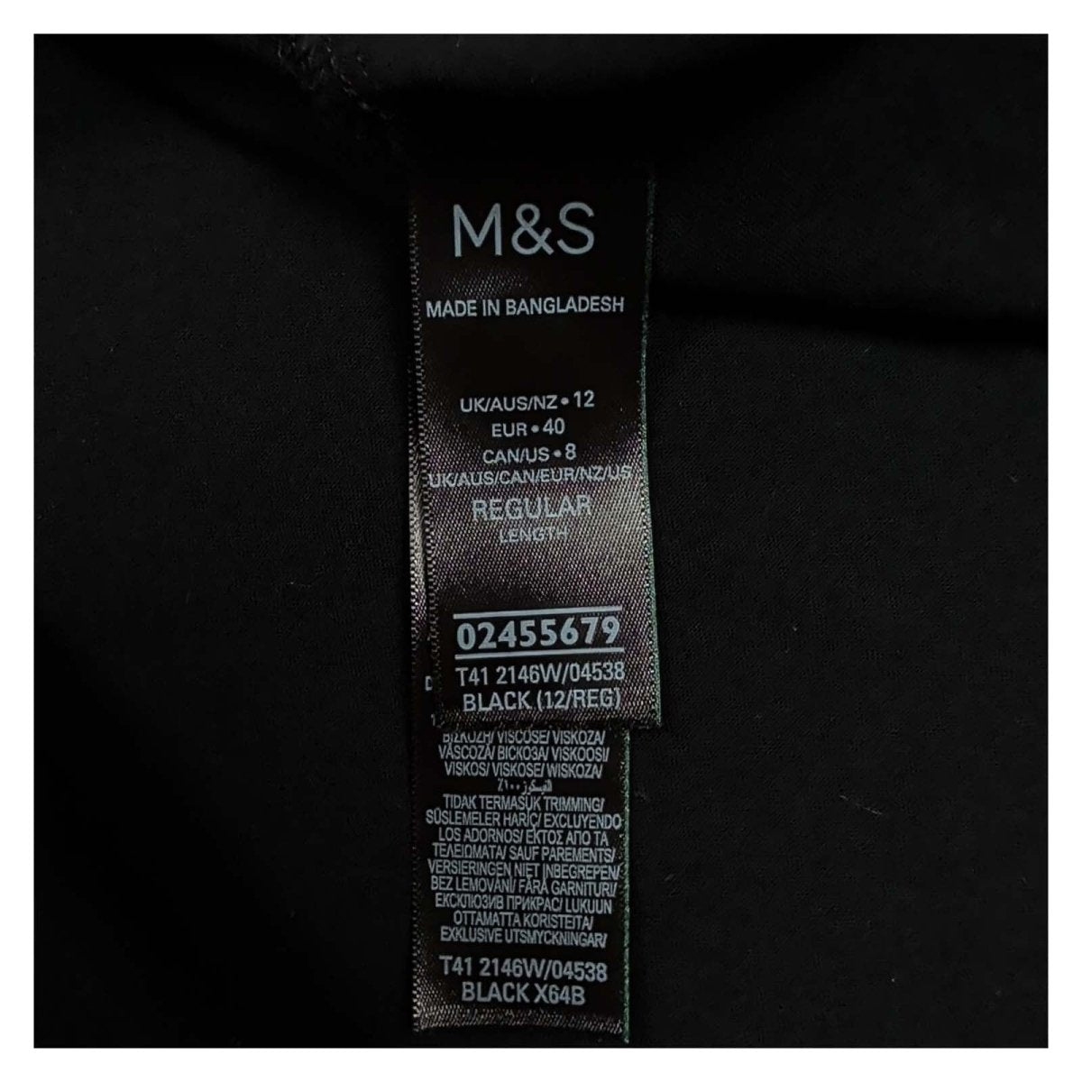 M&S Collection Women's Tie-Front Blouse UK 12 Black – Blouse product photo 5 | RewearableUK