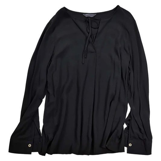 M&S Collection Women's Tie-Front Blouse UK 12 Black – Blouse product photo 1 | RewearableUK