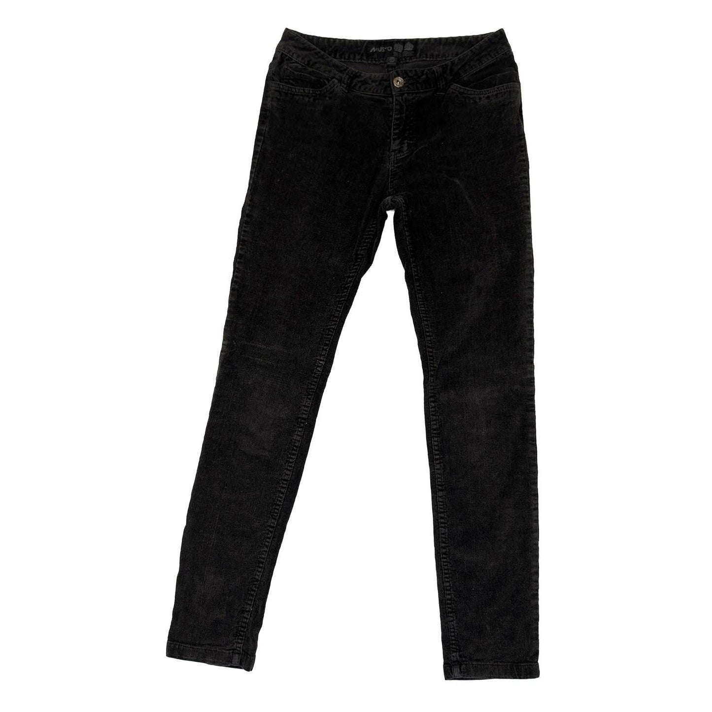 musto women size 10 r dark brown corduroy slim straight leg trousers pants by Musto – | RewearableUK