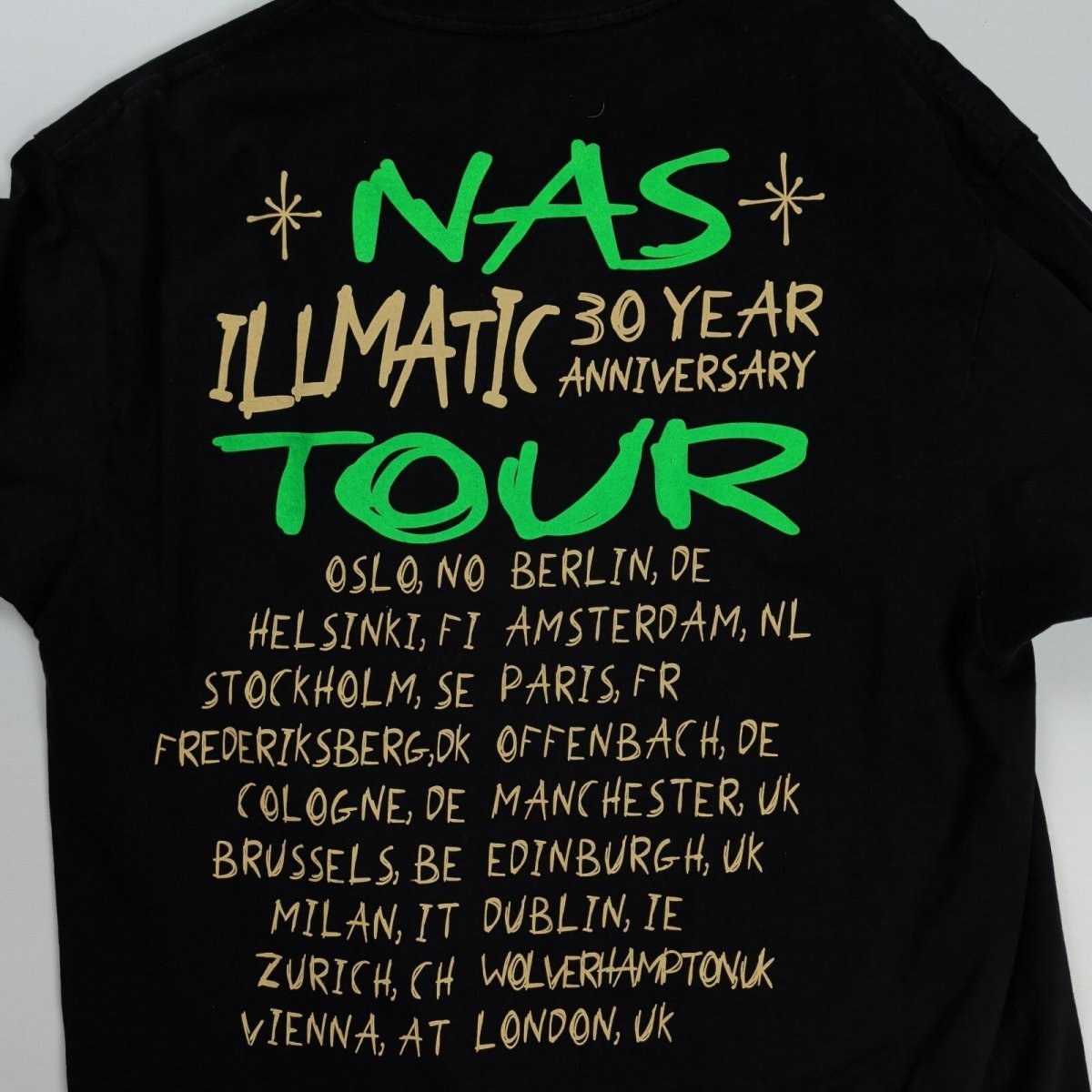 Nas Illmatic 30th Anniversary Tour 2024 T-Shirt XL Black Hip Hop Rap Concert – product photo 4 | RewearableUK
