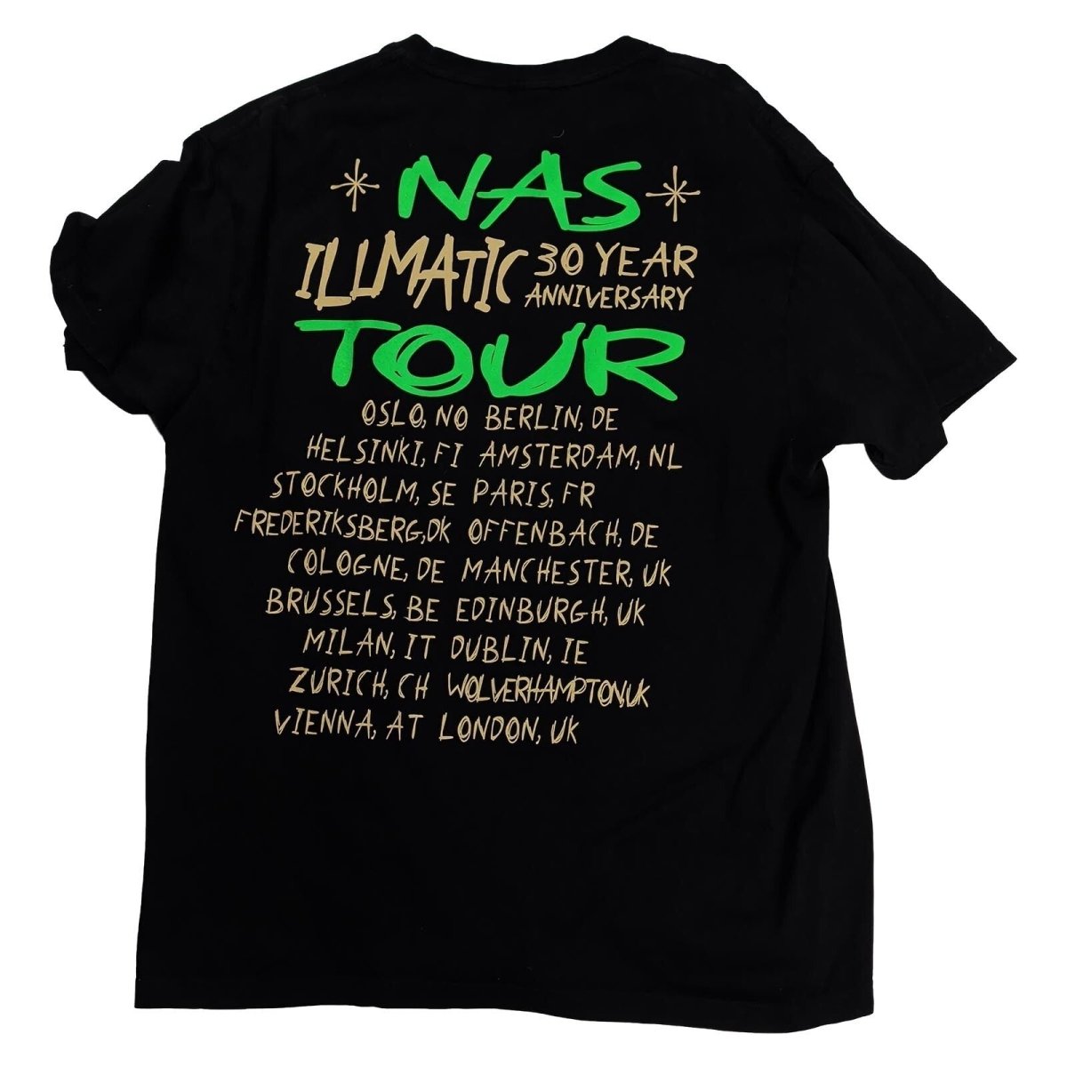 Nas Illmatic 30th Anniversary Tour 2024 T-Shirt XL Black Hip Hop Rap Concert – product photo 2 | RewearableUK