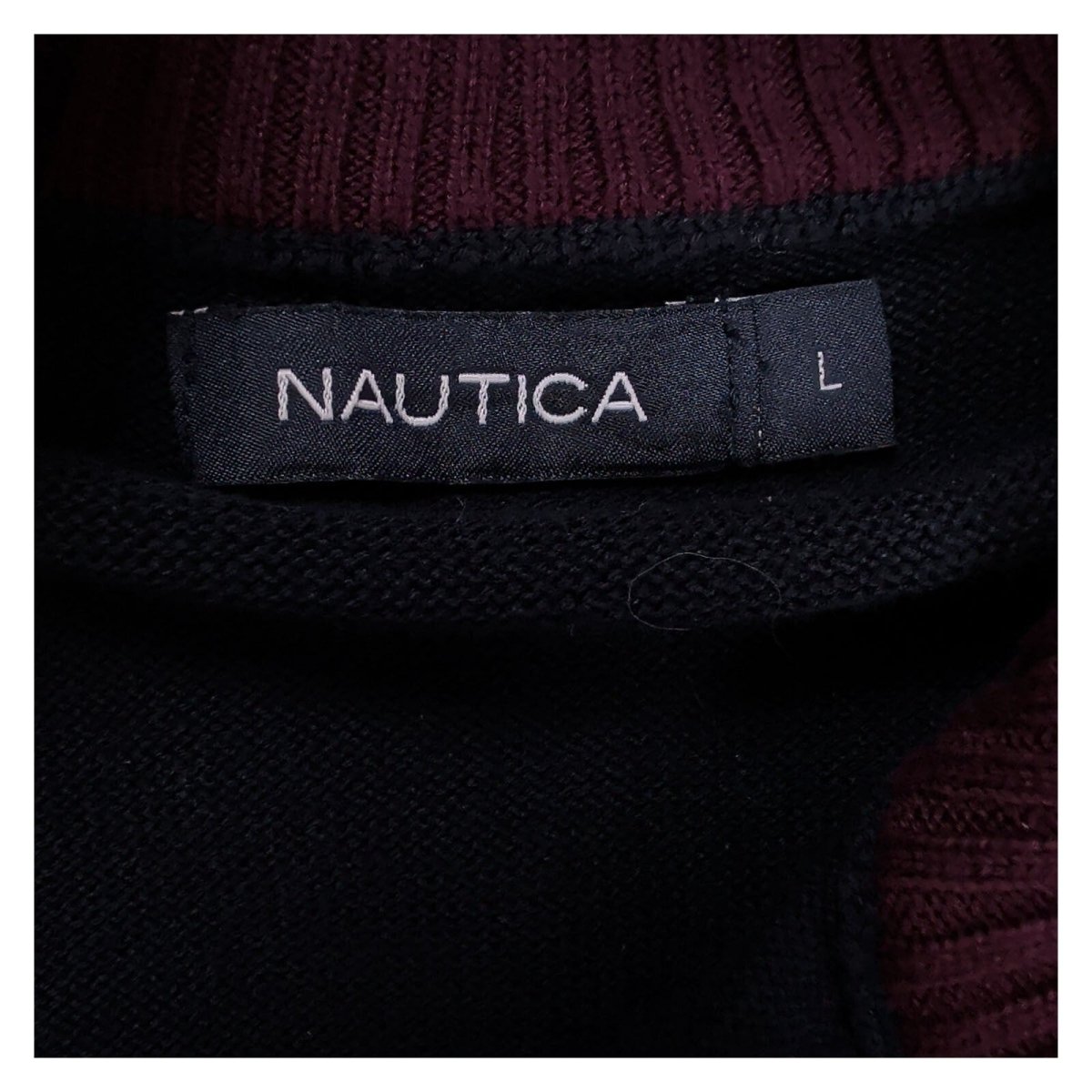 Nautica Men's Jumper L Navy Embroidered Logo Cotton Blend Full Zip – product photo 6 | RewearableUK