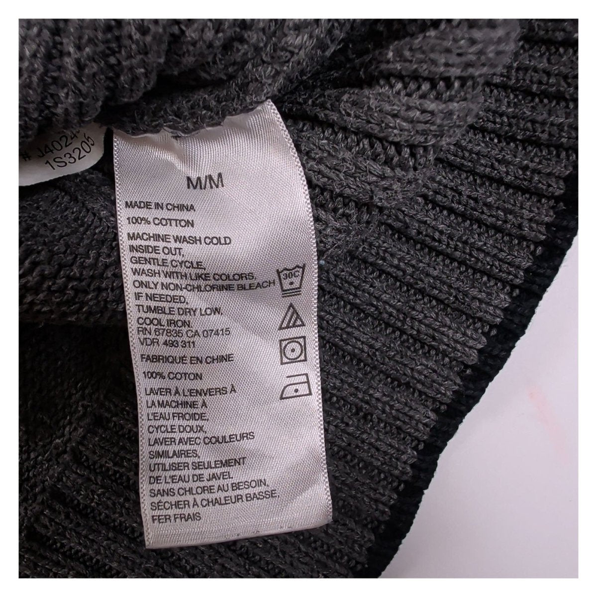 Nautica Men's Jumper M Medium Grey Black Half Zip Cotton Knit – product photo 7 | RewearableUK