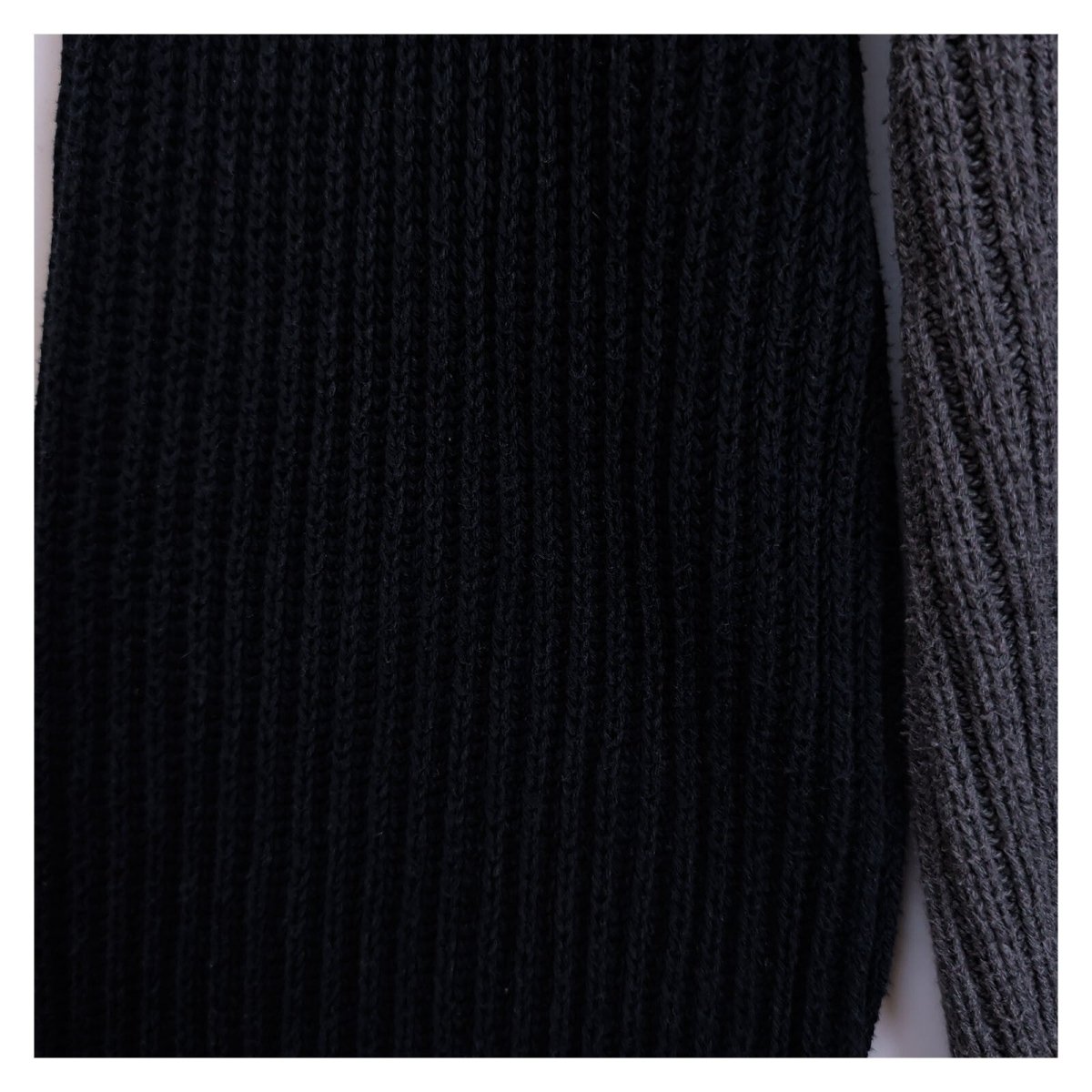 Nautica Men's Jumper M Medium Grey Black Half Zip Cotton Knit – product photo 5 | RewearableUK