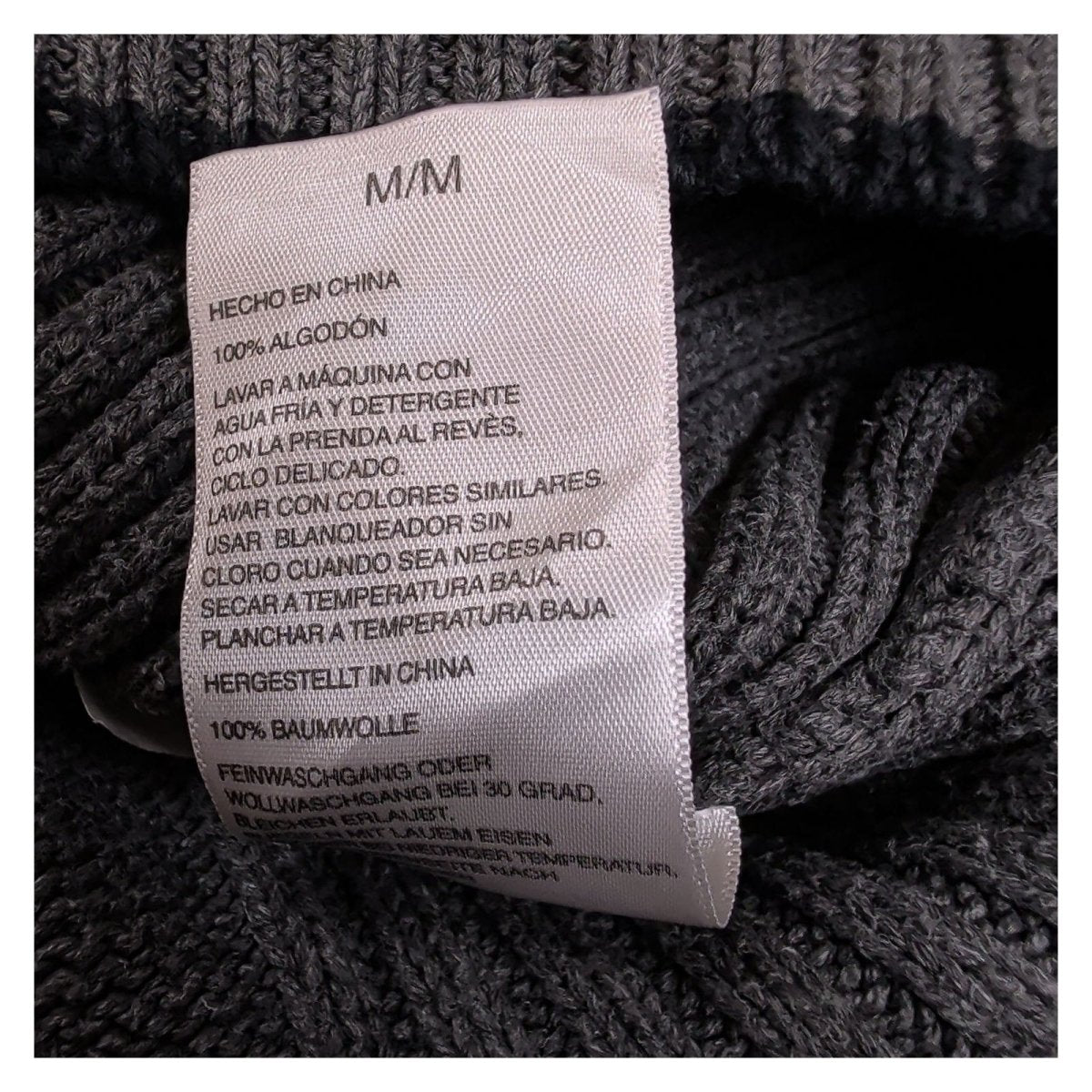 Nautica Men's Jumper M Medium Grey Black Half Zip Cotton Knit – product photo 8 | RewearableUK