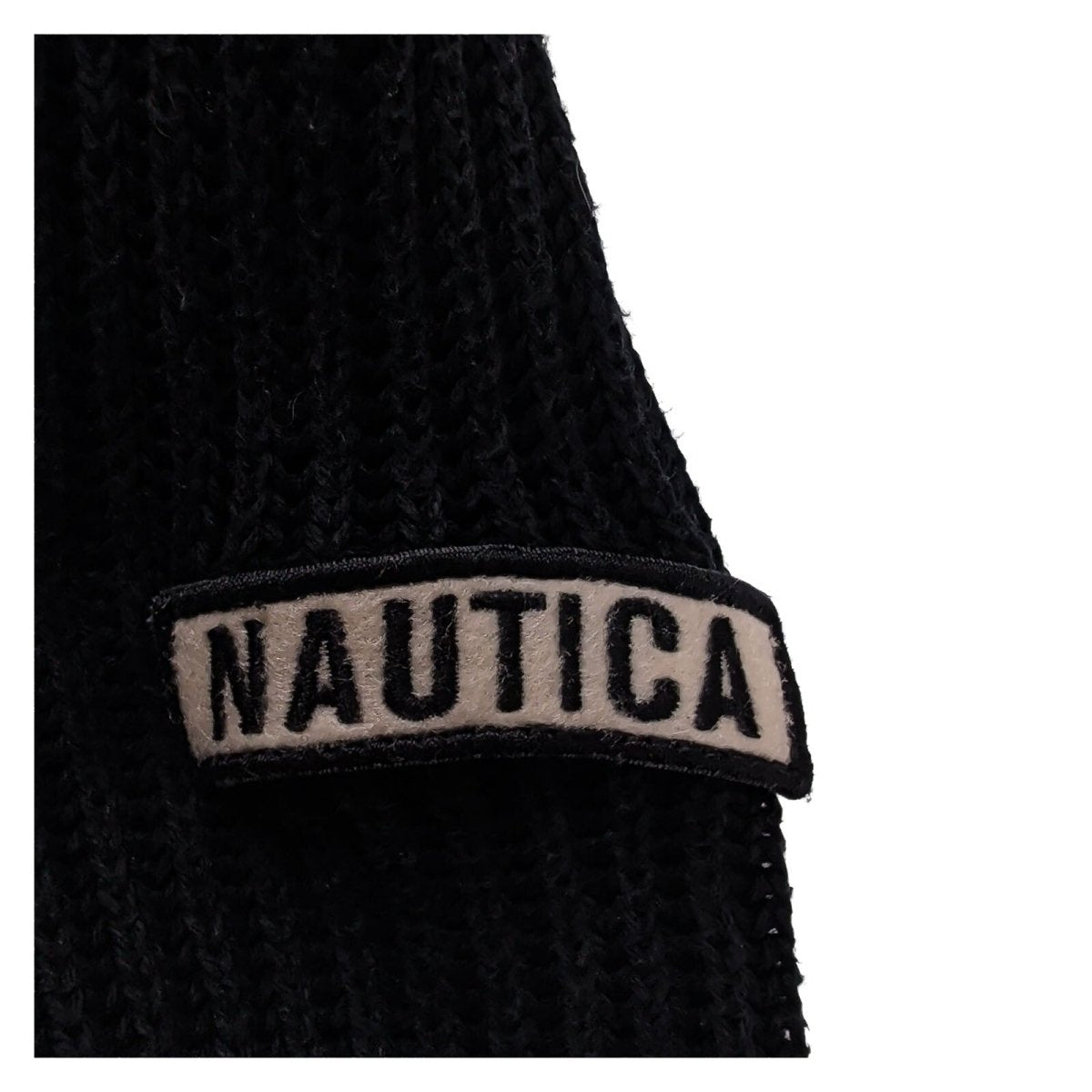 Nautica Men's Jumper M Medium Grey Black Half Zip Cotton Knit – product photo 3 | RewearableUK
