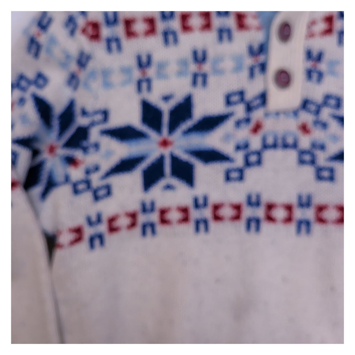 Nautica Mens Jumper Medium Cream Snowflake Pattern Wool Blend – product photo 8 | RewearableUK