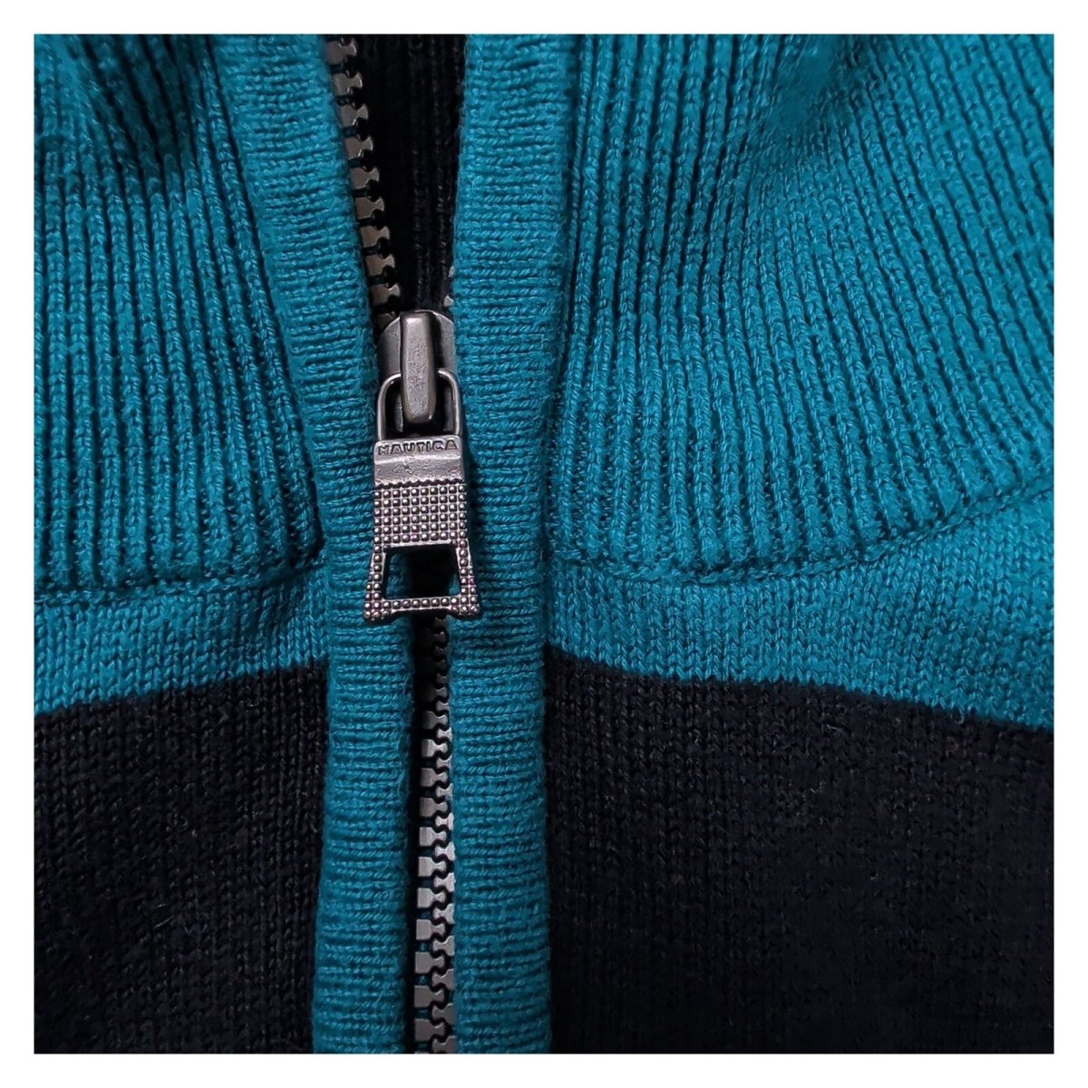 Nautica Men's Jumper XXL Blue Striped 100% Cotton Half Zip Pullover – product photo 3 | RewearableUK