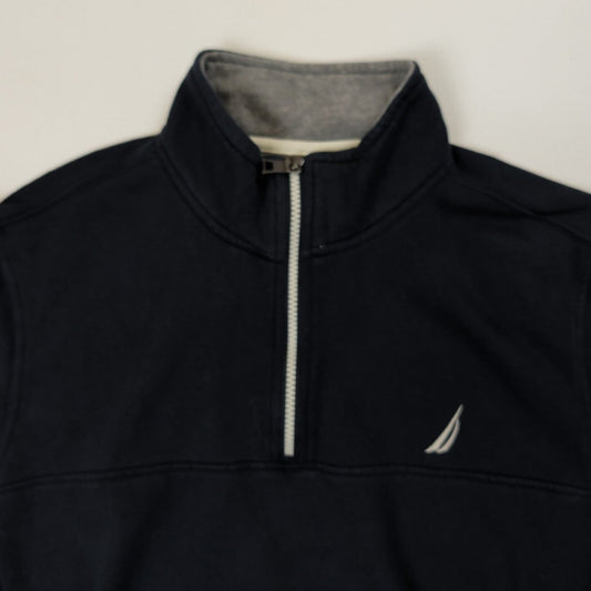 Nautica Men's Quarter Zip Sweatshirt M Black – product photo 2 | RewearableUK