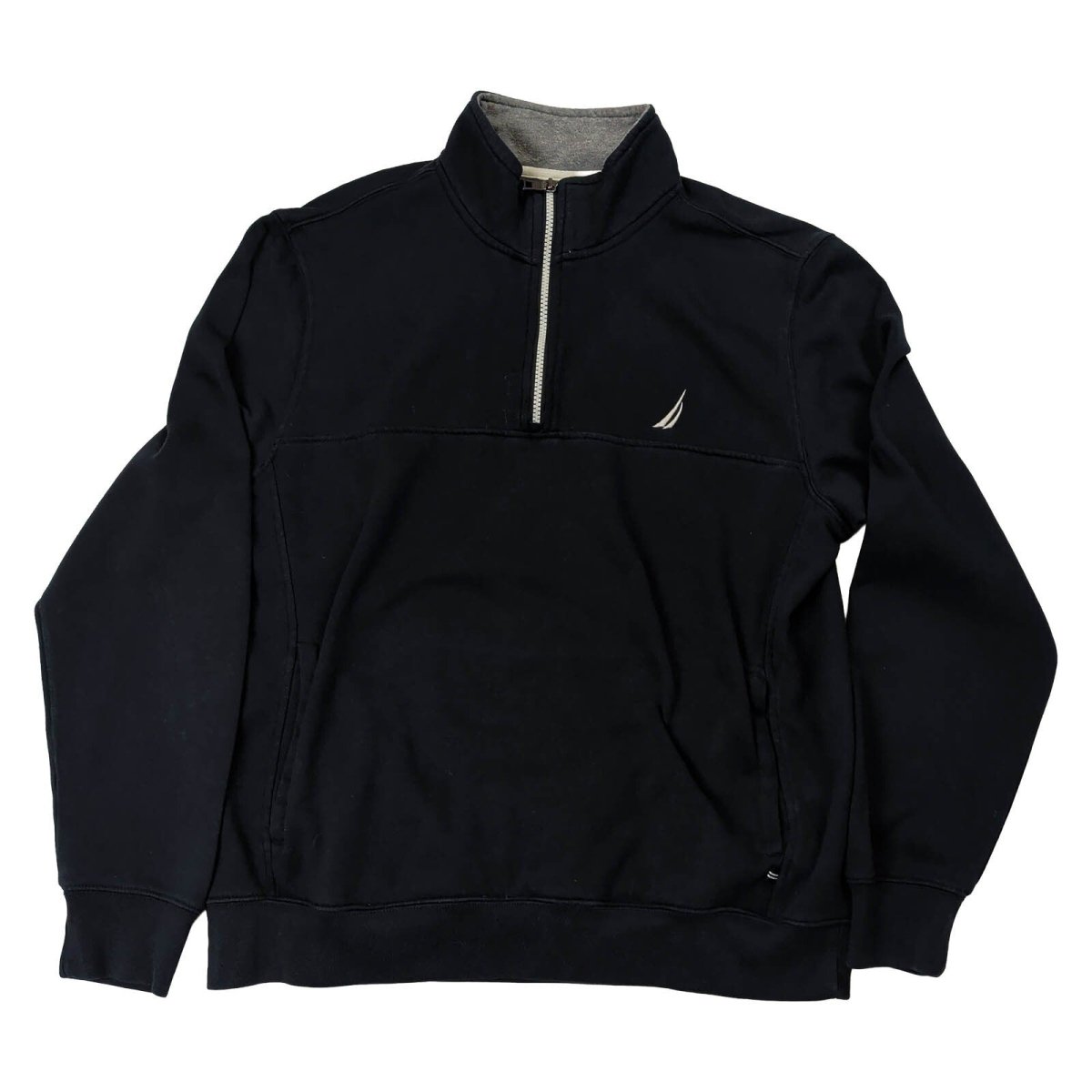 Nautica Men's Quarter Zip Sweatshirt M Black – product photo 1 | RewearableUK