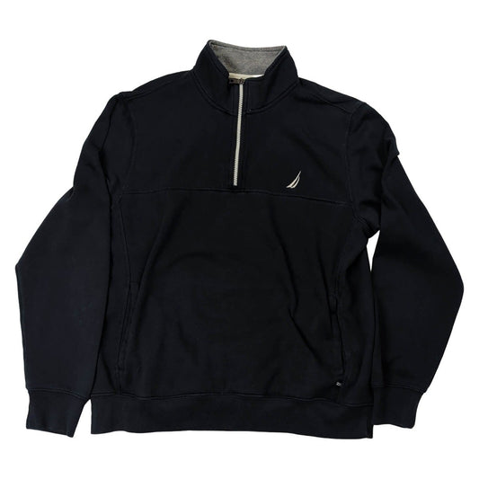 Nautica Men's Quarter Zip Sweatshirt M Black – product photo 1 | RewearableUK
