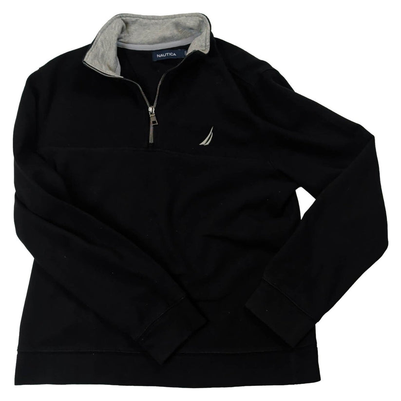 Nautica Men's Quarter Zip Sweatshirt S Black – product photo 1 | RewearableUK