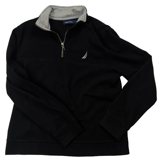 Nautica Men's Quarter Zip Sweatshirt S Black – product photo 2 | RewearableUK