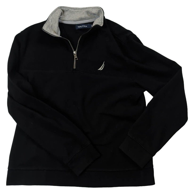 Nautica Men's Quarter Zip Sweatshirt S Black – product photo 2 | RewearableUK