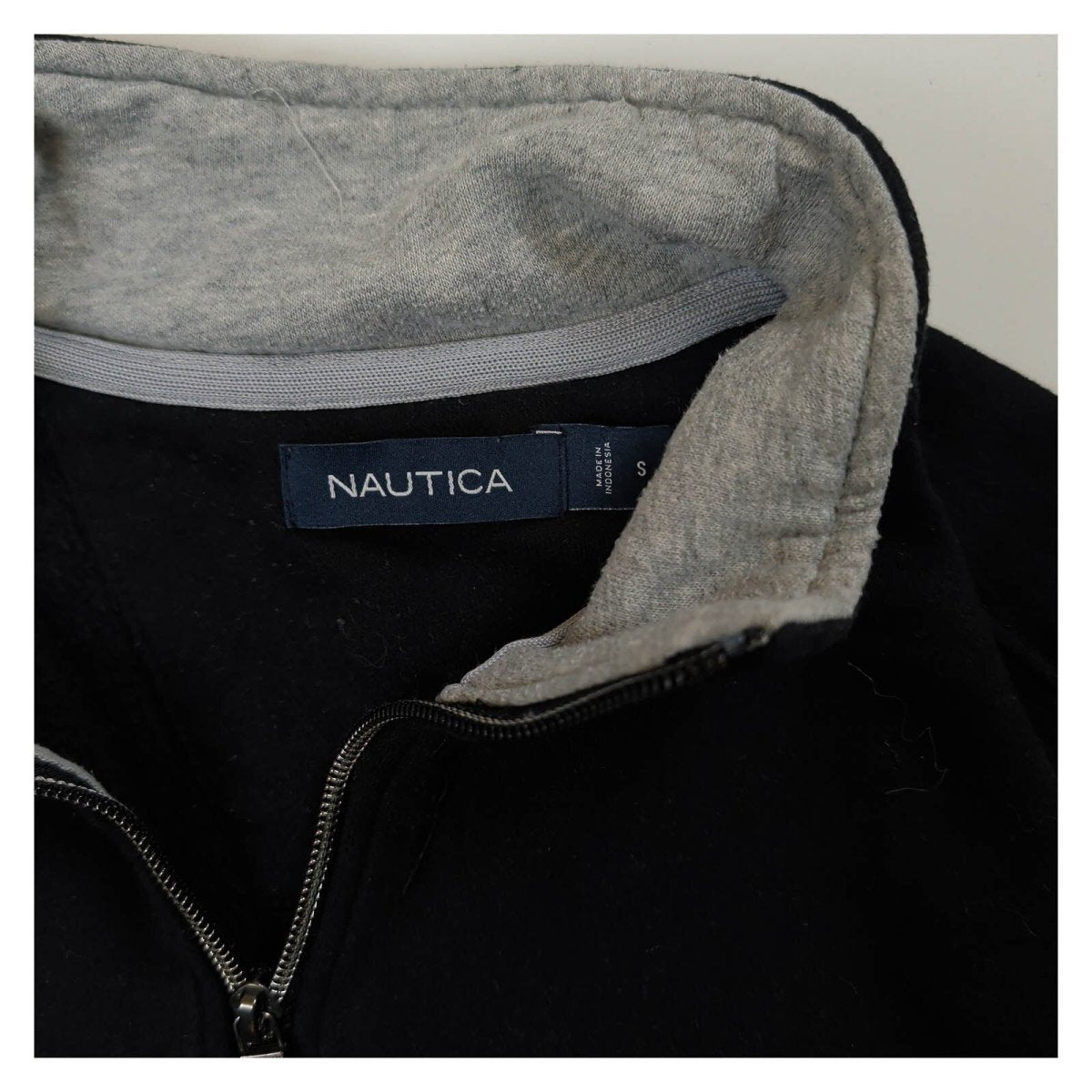 Nautica Men's Quarter Zip Sweatshirt S Black – product photo 4 | RewearableUK