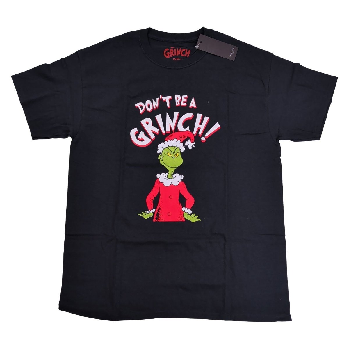 New Look Men's Black Grinch Graphic T-Shirt Medium Cotton – product photo 1 | RewearableUK