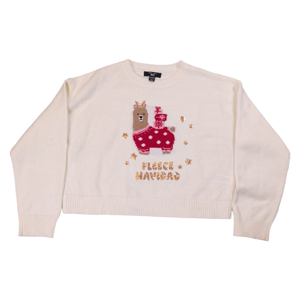 New Look Teens Llama Christmas Jumper Age 14-15 Cream – product photo 7 | RewearableUK