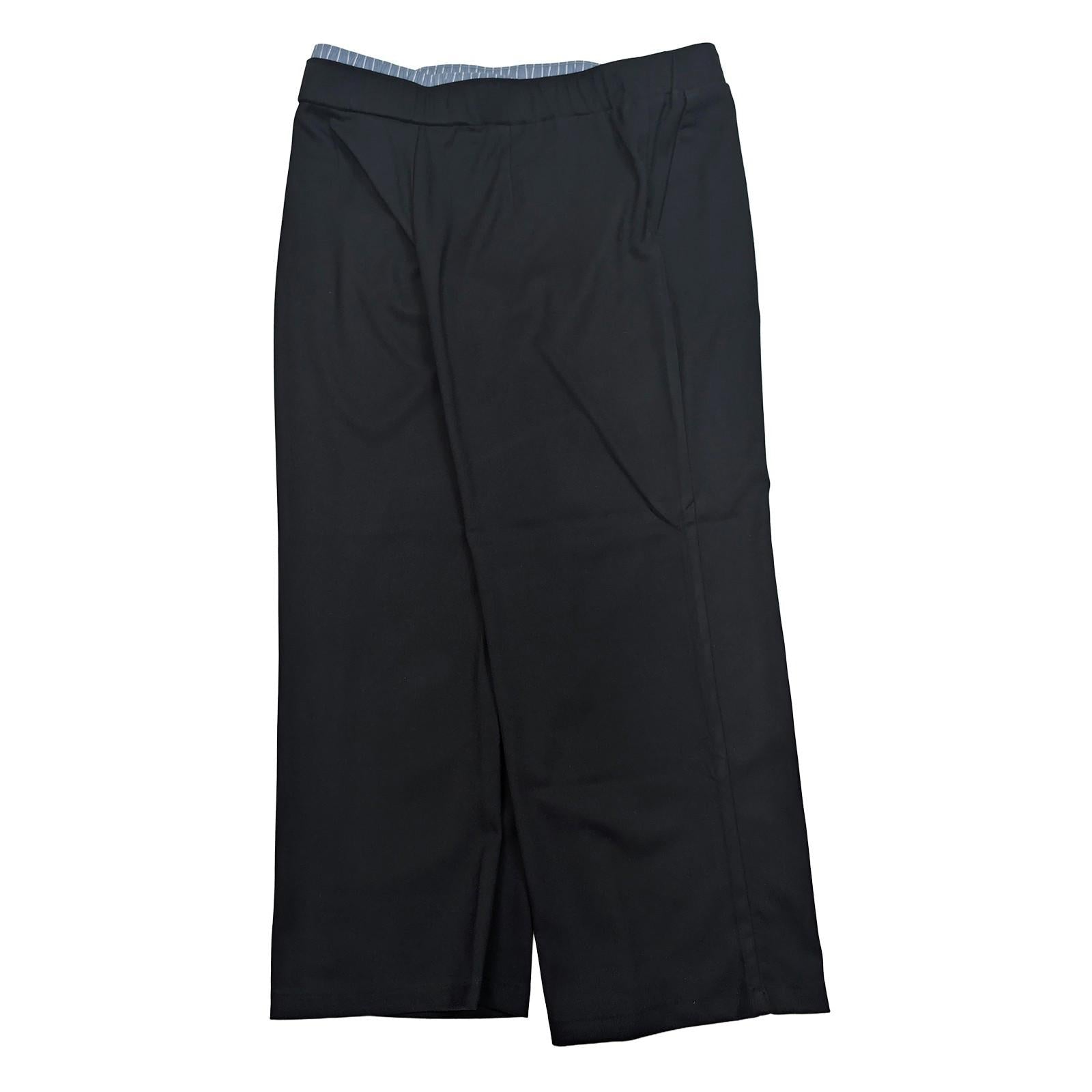 Next Black Wide Leg Trousers Women's Size Large (UK 14 - 16) Elastic Waist New by Next – | RewearableUK