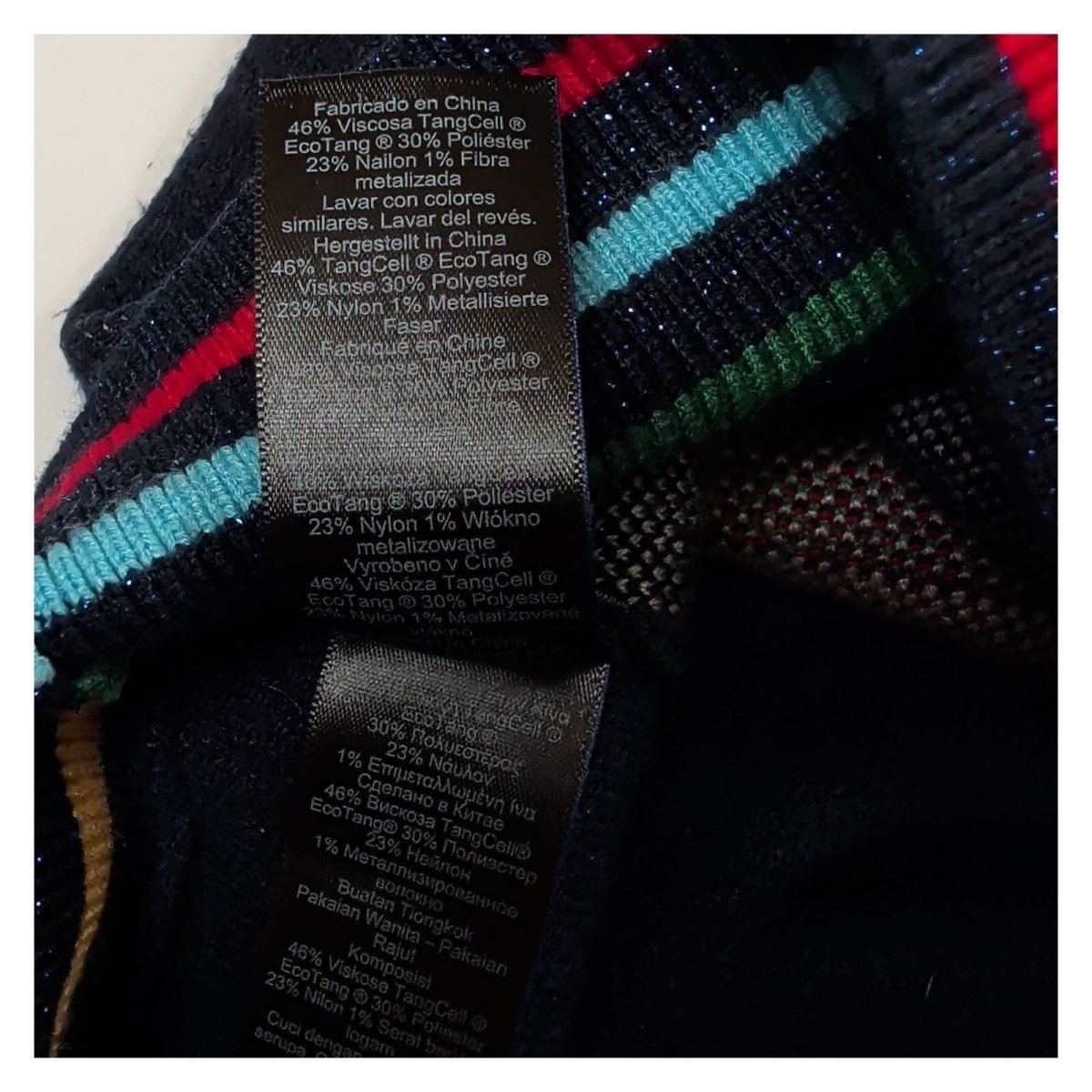 Next Womens Reindeer Christmas Jumper 14 Navy Sequin Pom Nose Stripe Trim – product photo 4 | RewearableUK