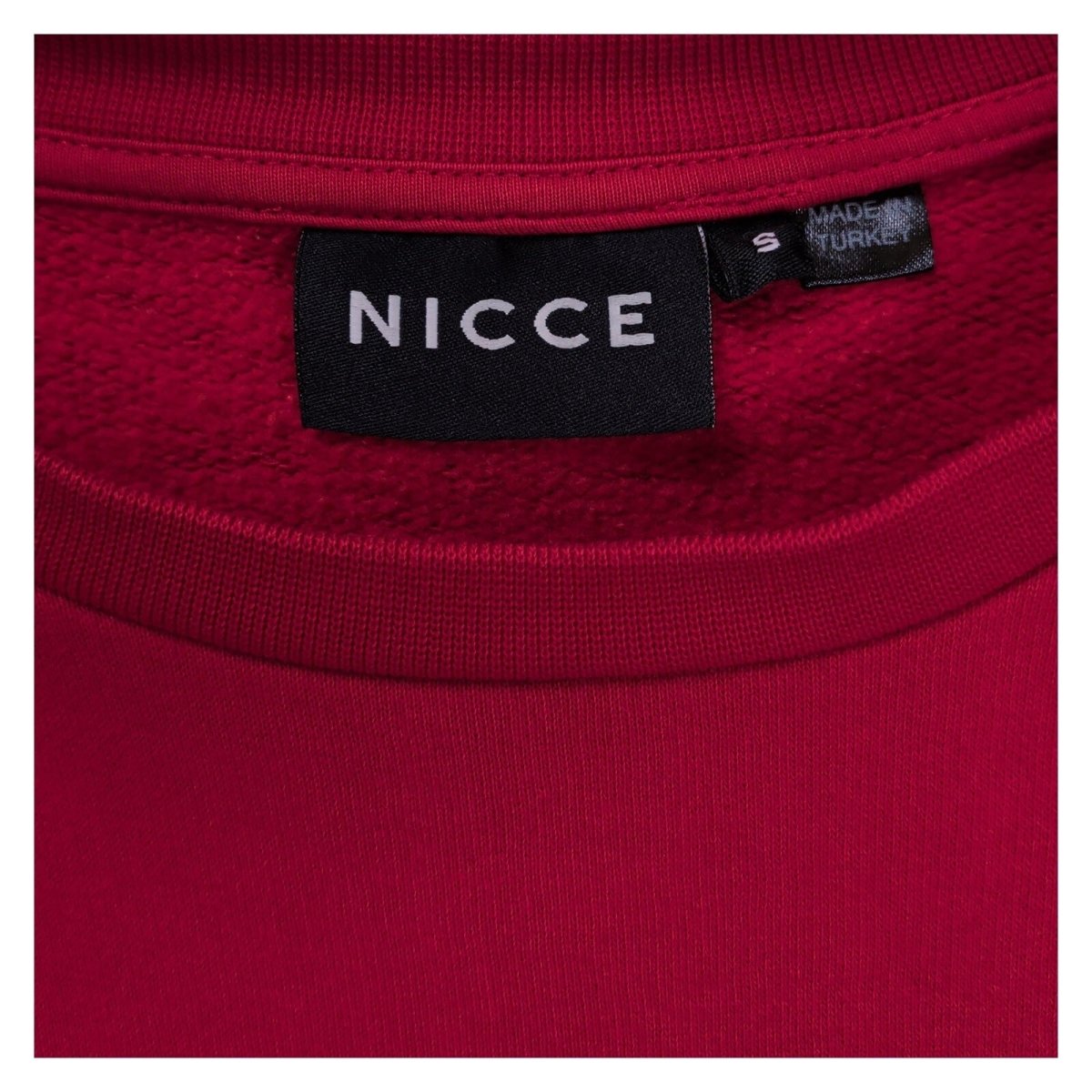 Nicce Unisex Sweatshirt S Red Multicoloured Panelled Crew Neck – product photo 3 | RewearableUK
