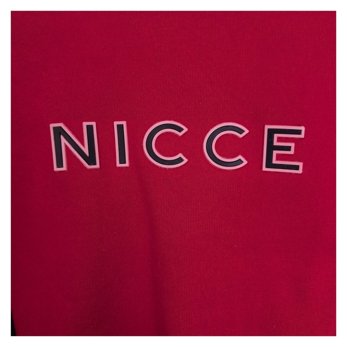Nicce Unisex Sweatshirt S Red Multicoloured Panelled Crew Neck – product photo 7 | RewearableUK