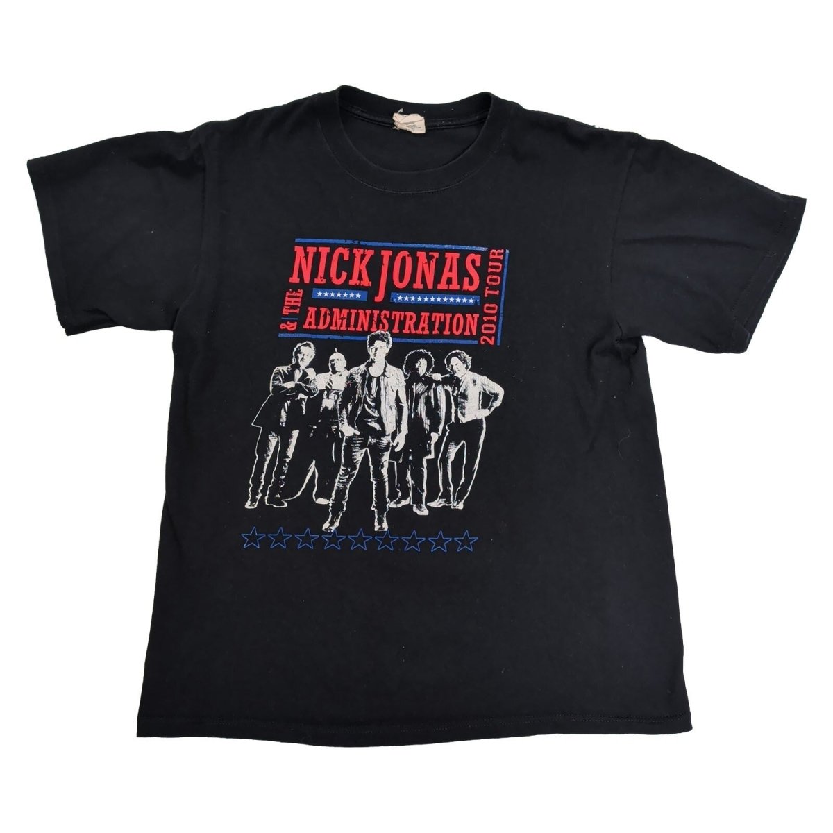Nick Jonas & The Administration 2010 Tour T-Shirt Black M Anvil Band Tee – product photo 1 | RewearableUK
