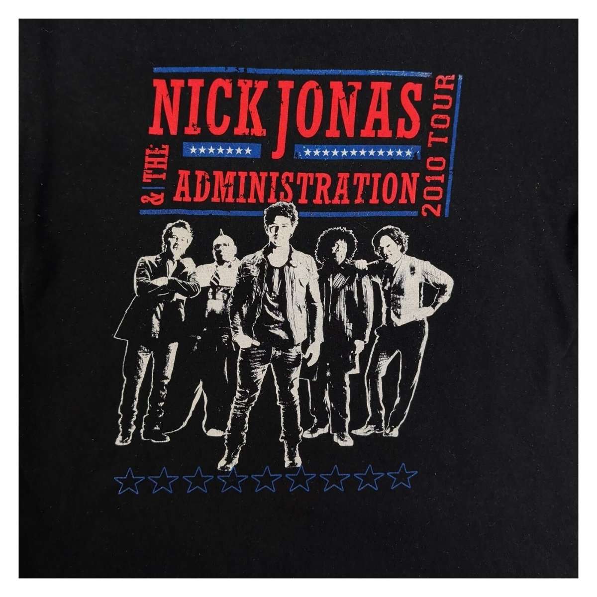 Nick Jonas & The Administration 2010 Tour T-Shirt Black M Anvil Band Tee – product photo 2 | RewearableUK