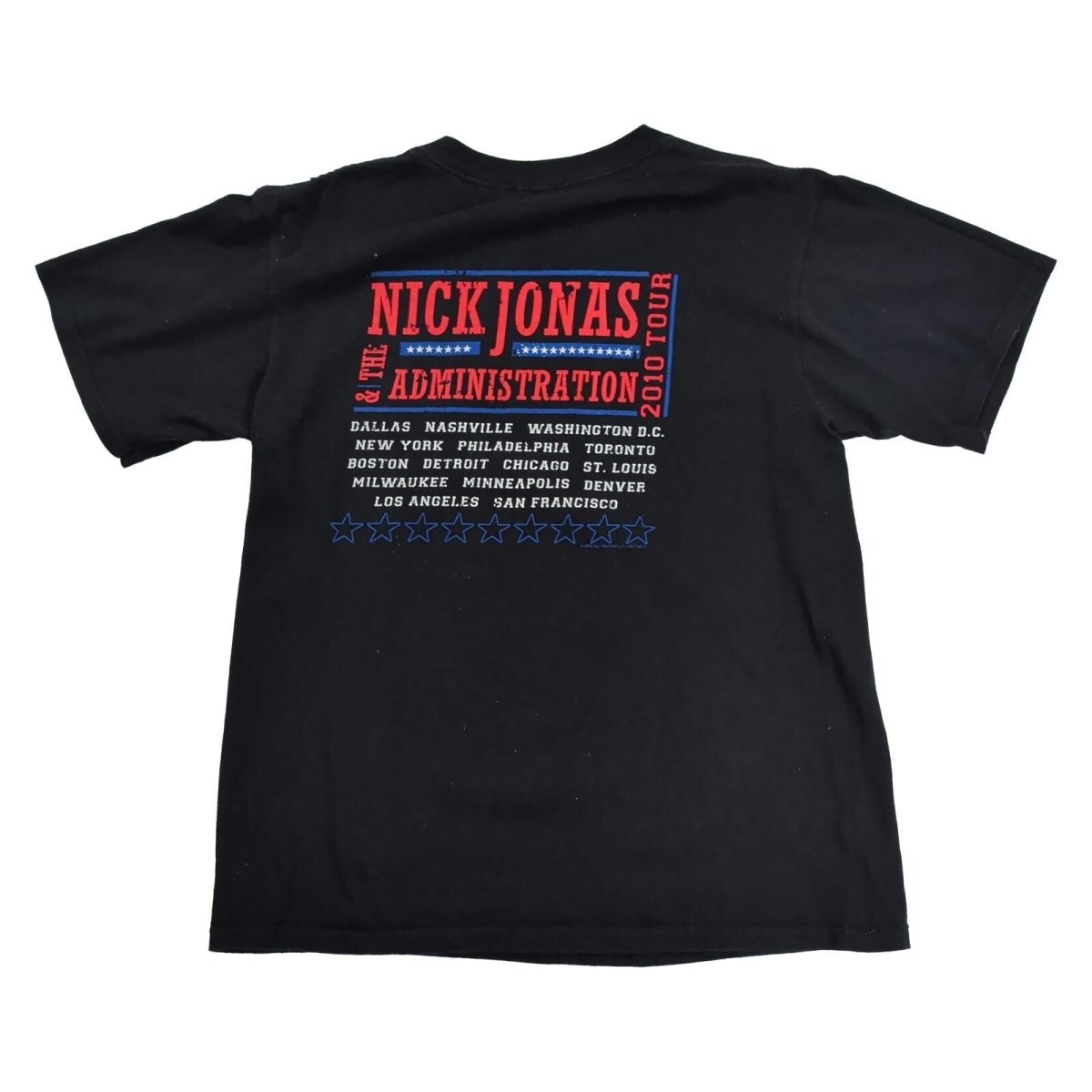 Nick Jonas & The Administration 2010 Tour T-Shirt Black M Anvil Band Tee – product photo 3 | RewearableUK