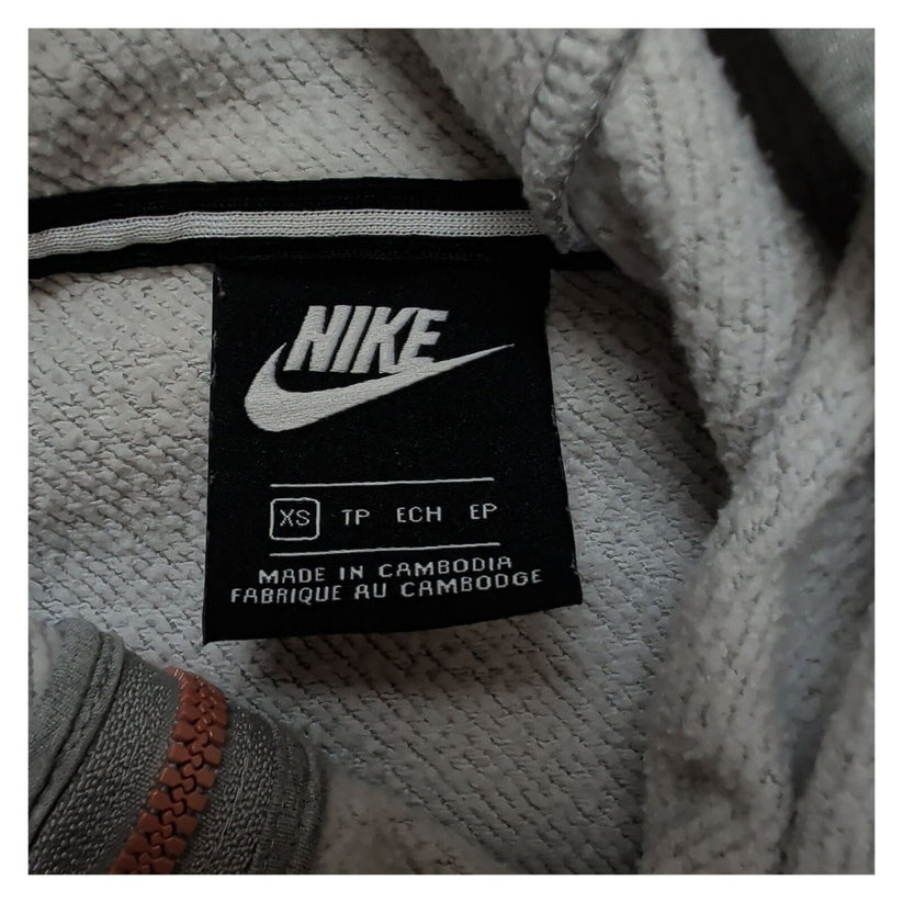 Nike Air Womens Cropped Half Zip Hoodie Grey Rose Gold Logo Size XS – product photo 5 | RewearableUK