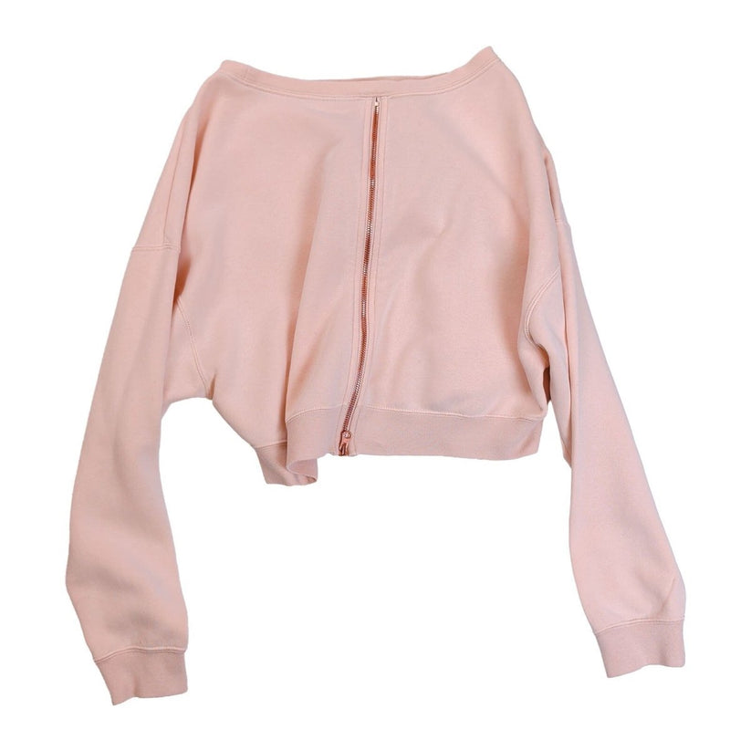 Nike Air Womens Pink Cropped Sweatshirt Size S Rose Gold Logo Back Zip – product photo 7 | RewearableUK
