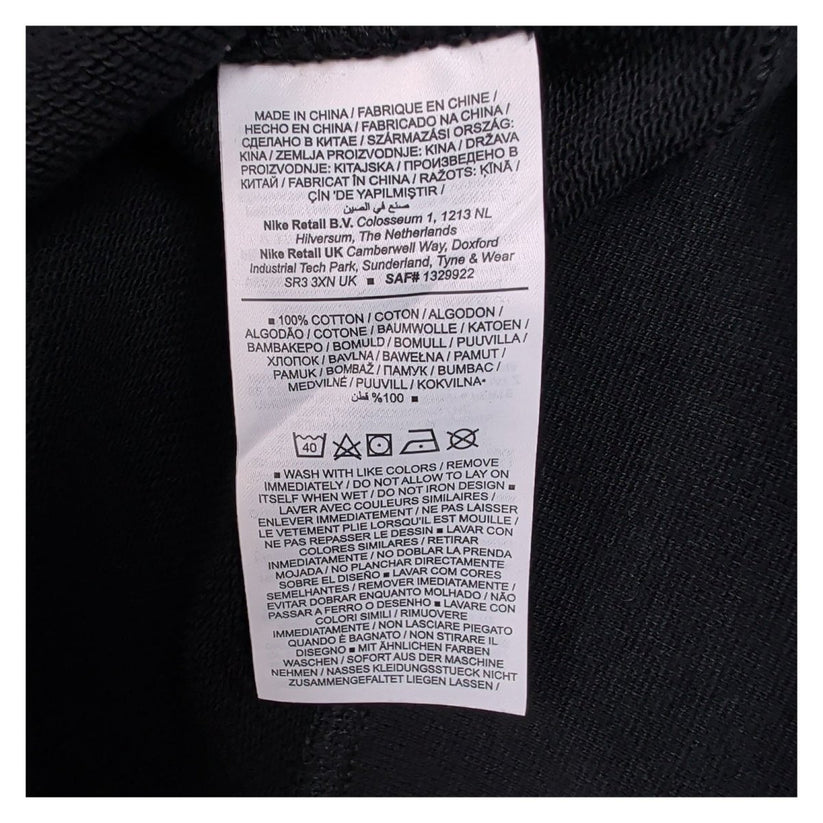 Nike Black Crew Neck Sweatshirt Size M Cotton Embroidered Swoosh Logo Pullover – product photo 8 | RewearableUK